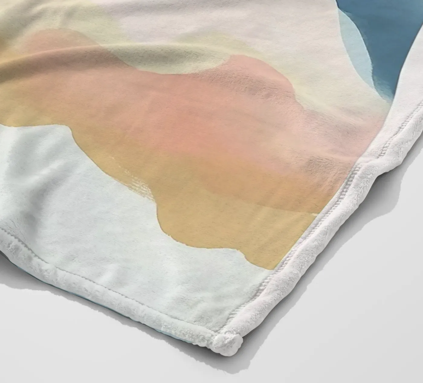 Pastel Abstract Clouds Fleecedecke von Hazia