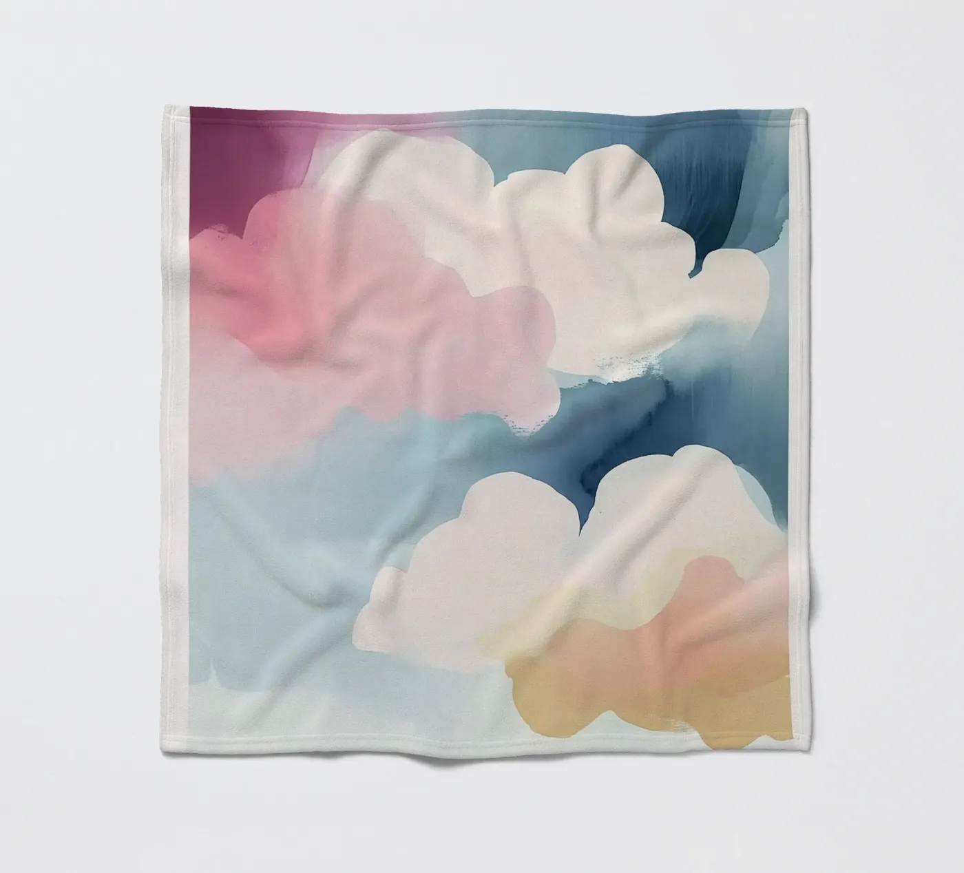 Pastel Abstract Clouds Fleecedecke von Hazia
