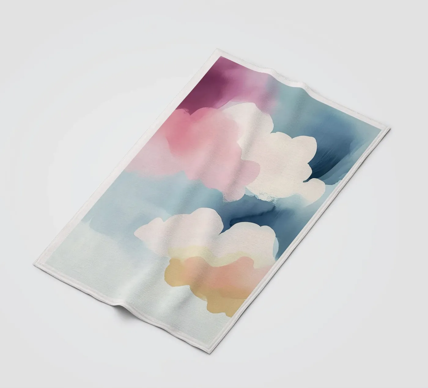 Pastel Abstract Clouds Fleecedecke von Hazia
