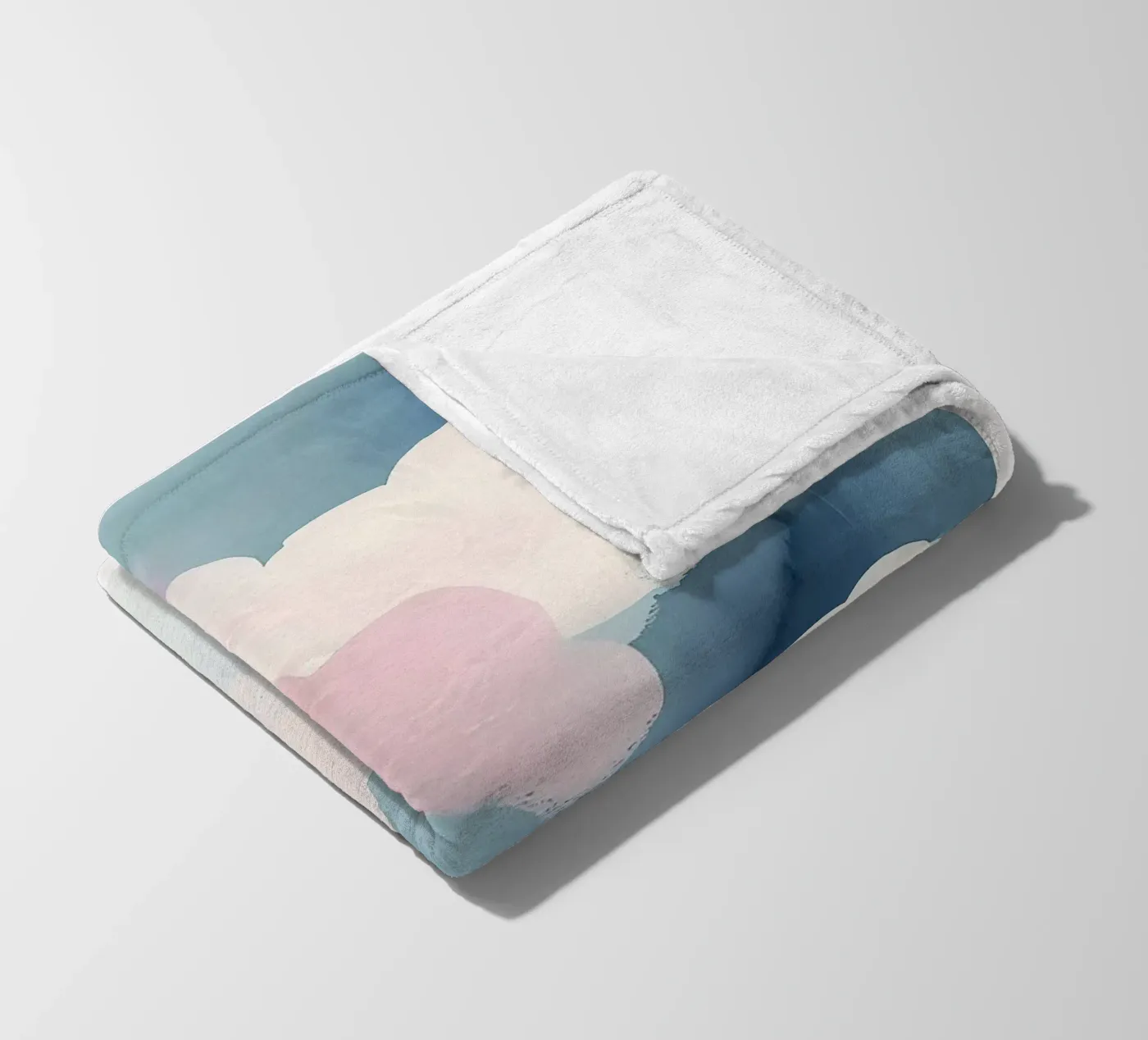 Pastel Abstract Clouds Fleecedecke von Hazia