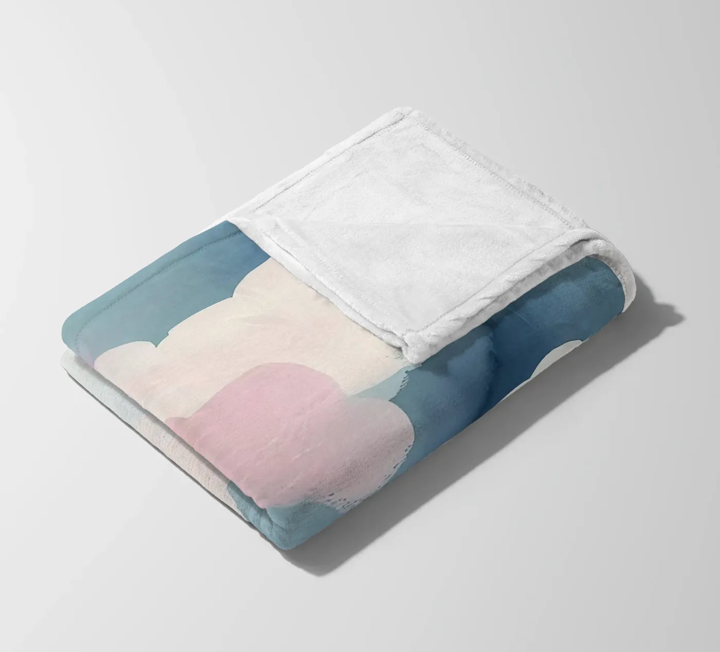 Pastel Abstract Clouds Fleecedecke von Hazia