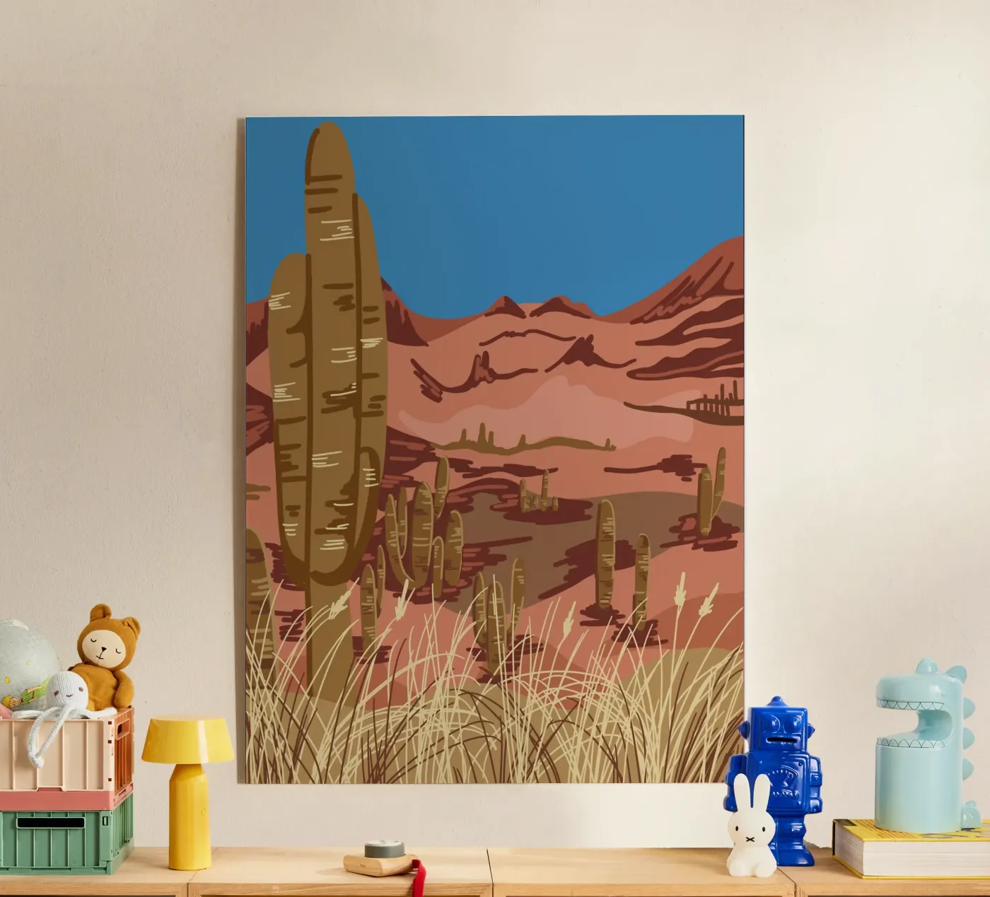 Desert Cactus Landscape plexiglass da anisillustration