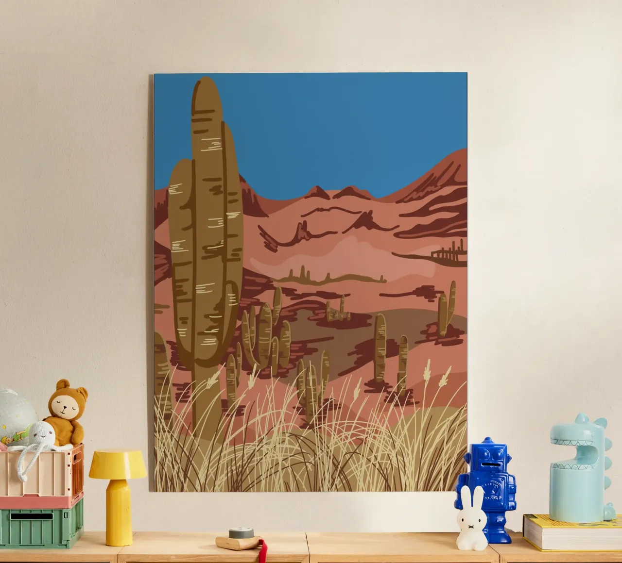 Desert Cactus Landscape plexiglass da anisillustration