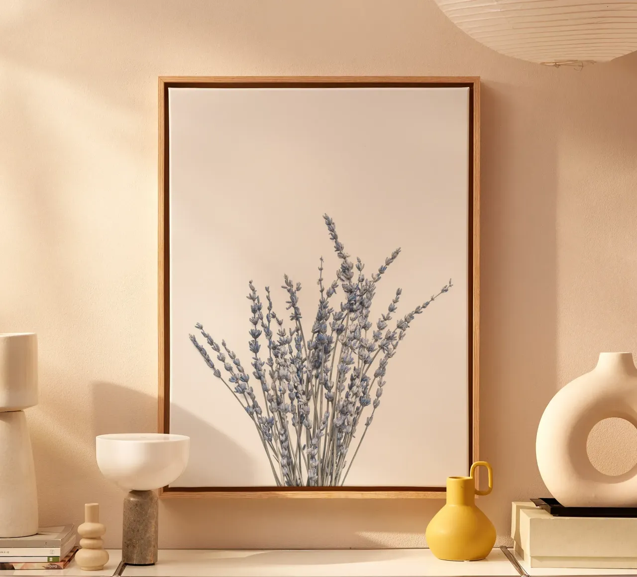 Bouquet di lavanda - Eleganza botanica tela con Cornice a cassetta da Whole©