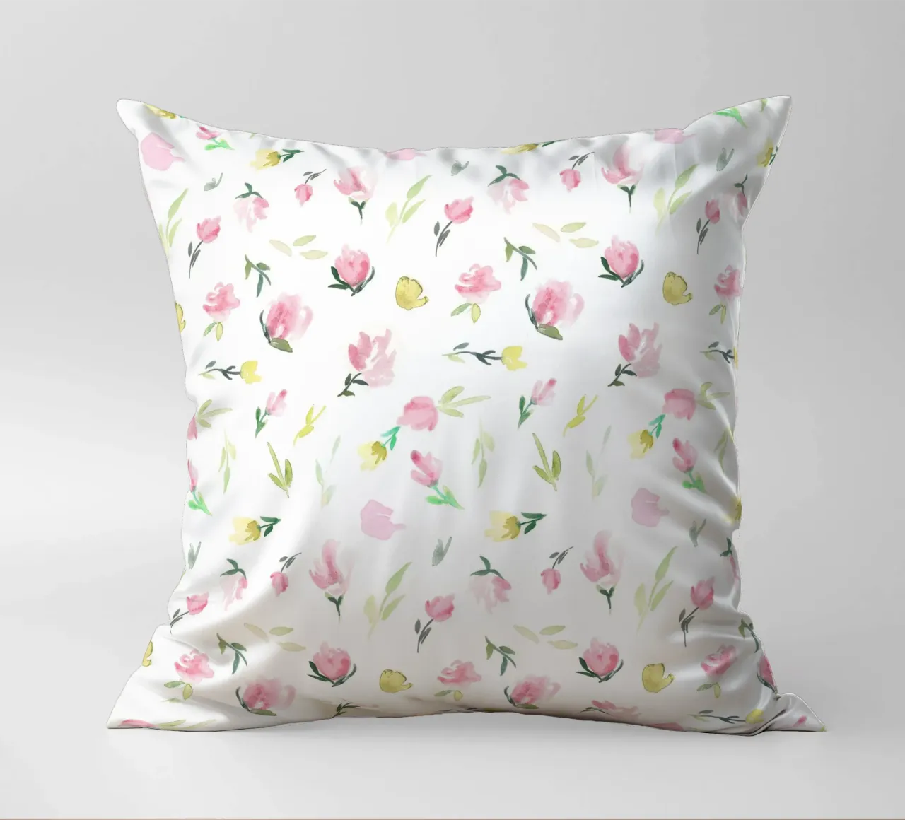Tiny Watercolor Flowers Pattern cuscino da anisillustration