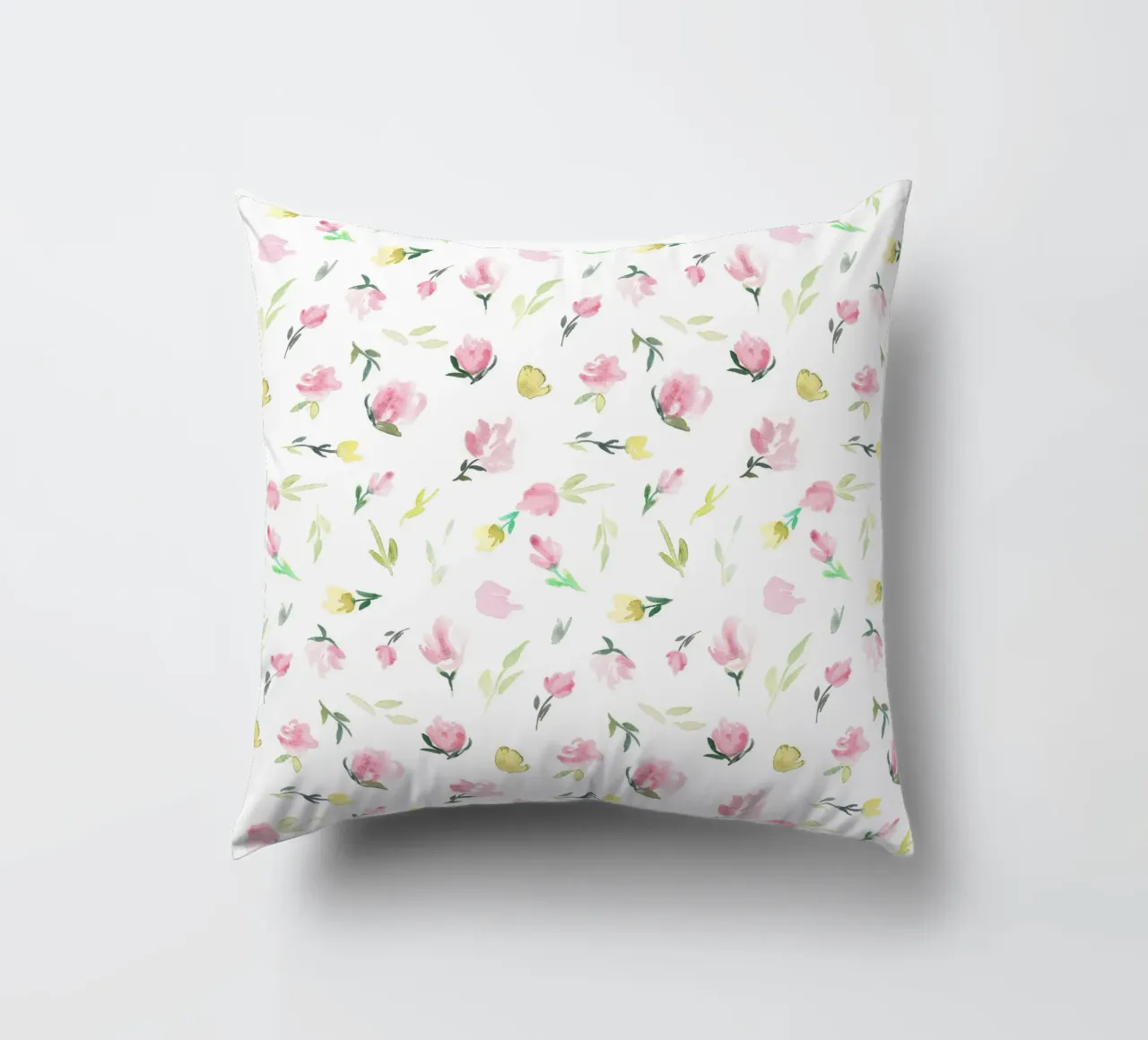 Tiny Watercolor Flowers Pattern cuscino da anisillustration