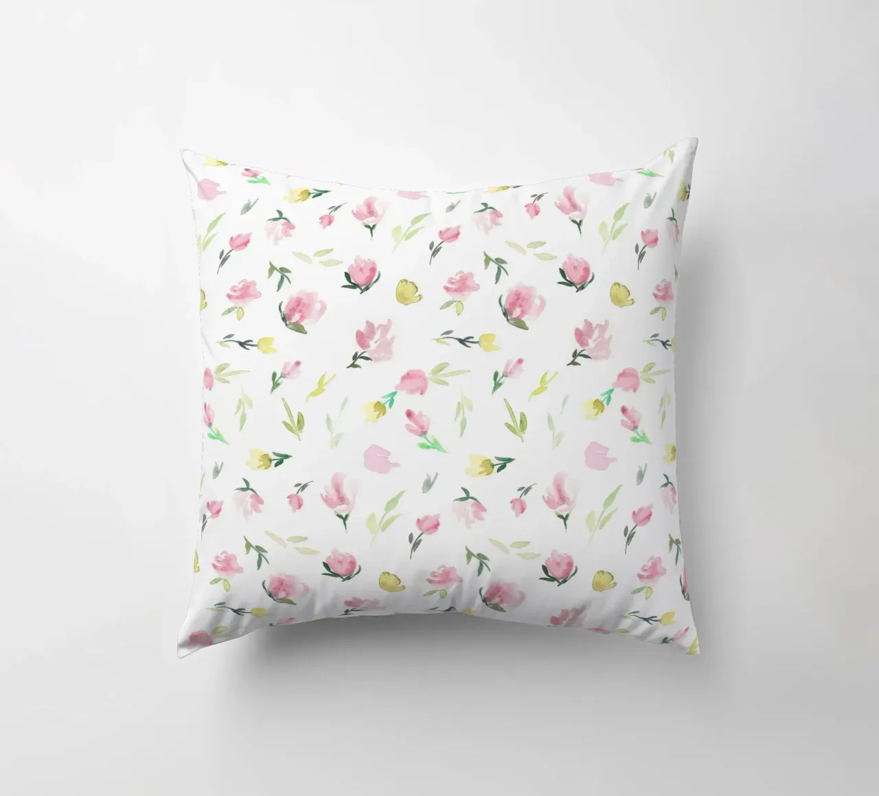 Tiny Watercolor Flowers Pattern cuscino da anisillustration