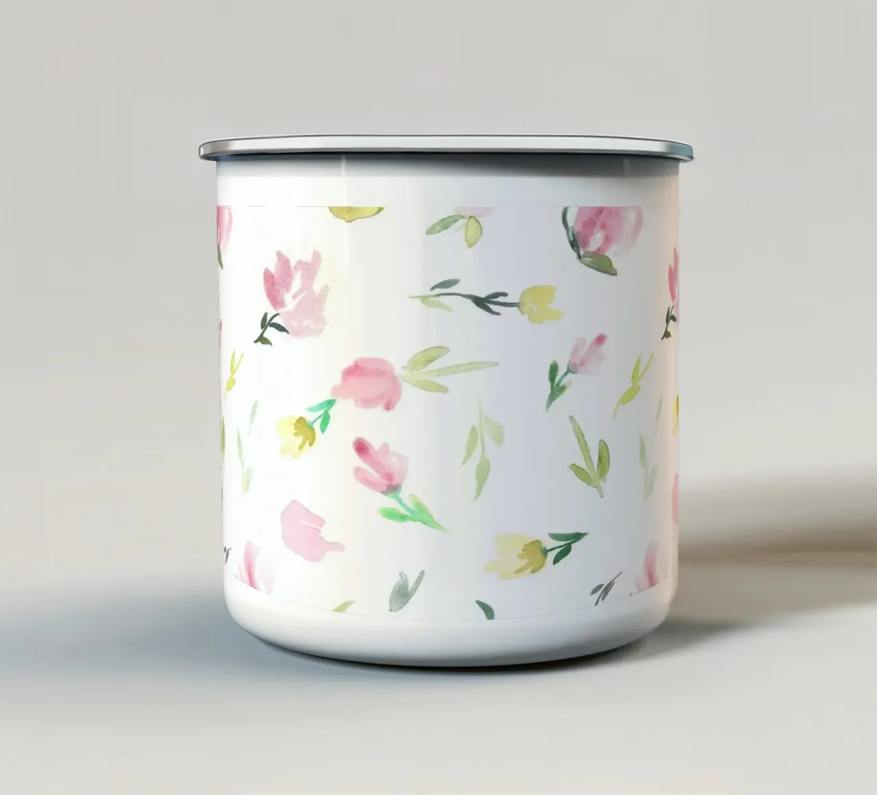 Tiny Watercolor Flowers Pattern tazza in smalto da anisillustration