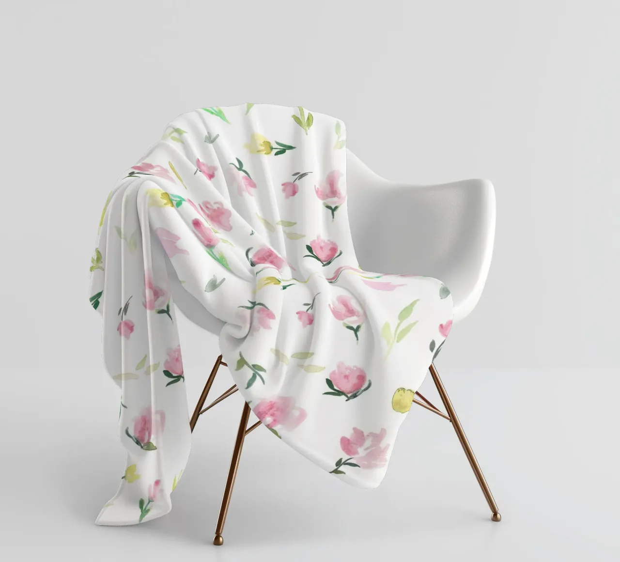 Tiny Watercolor Flowers Pattern coperta in pile da anisillustration