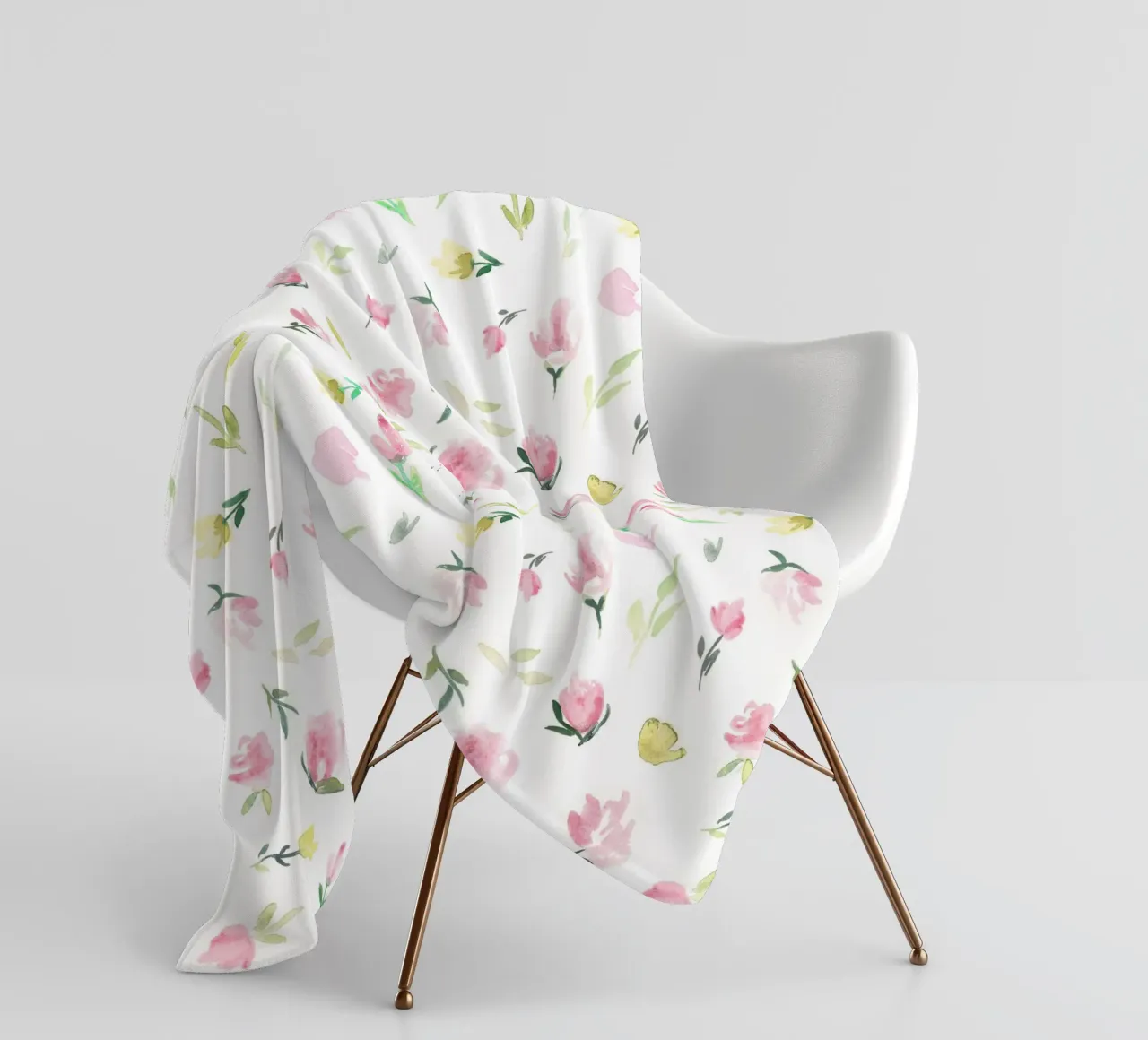 Tiny Watercolor Flowers Pattern coperta in pile da anisillustration