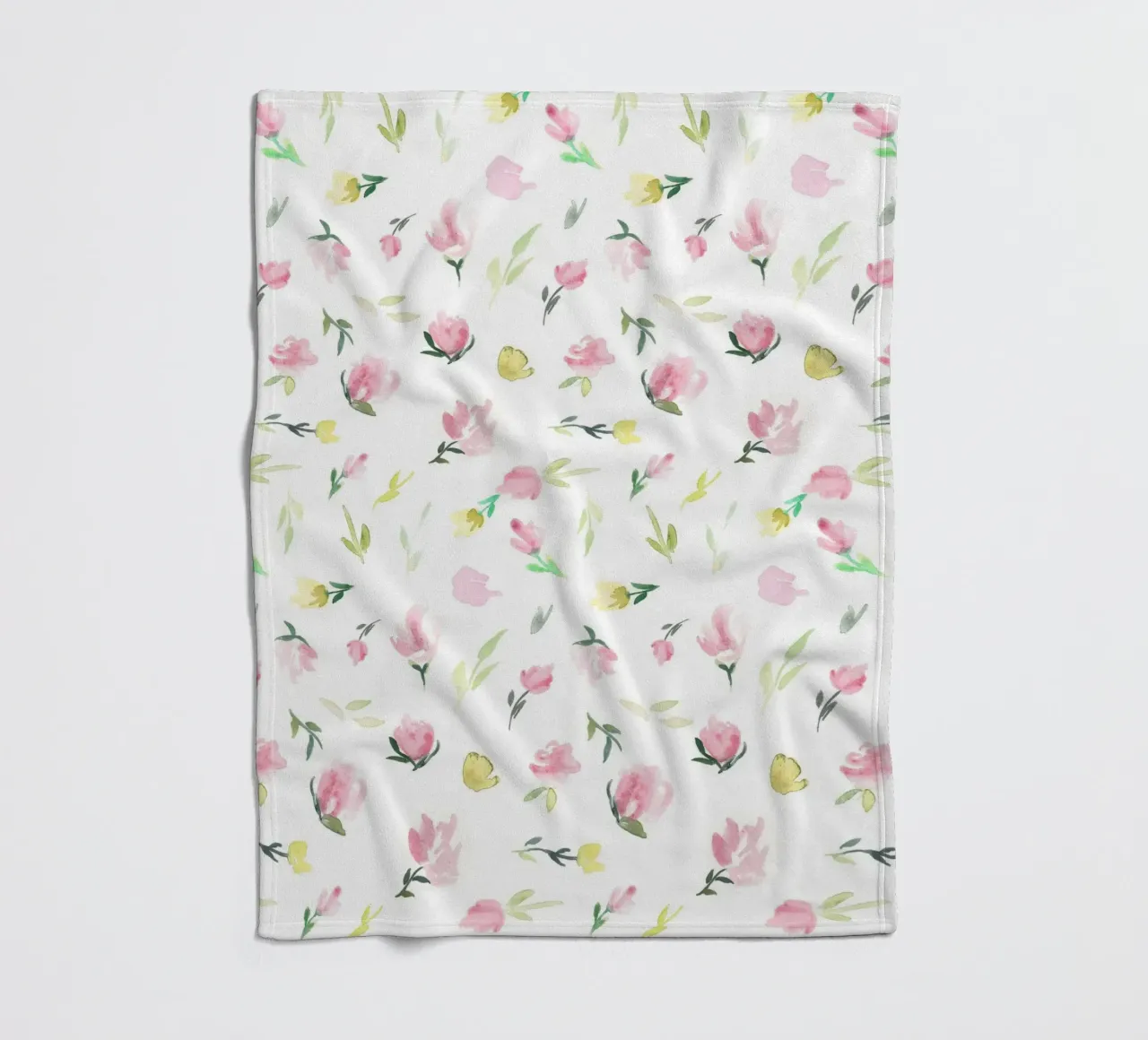Tiny Watercolor Flowers Pattern coperta in pile da anisillustration