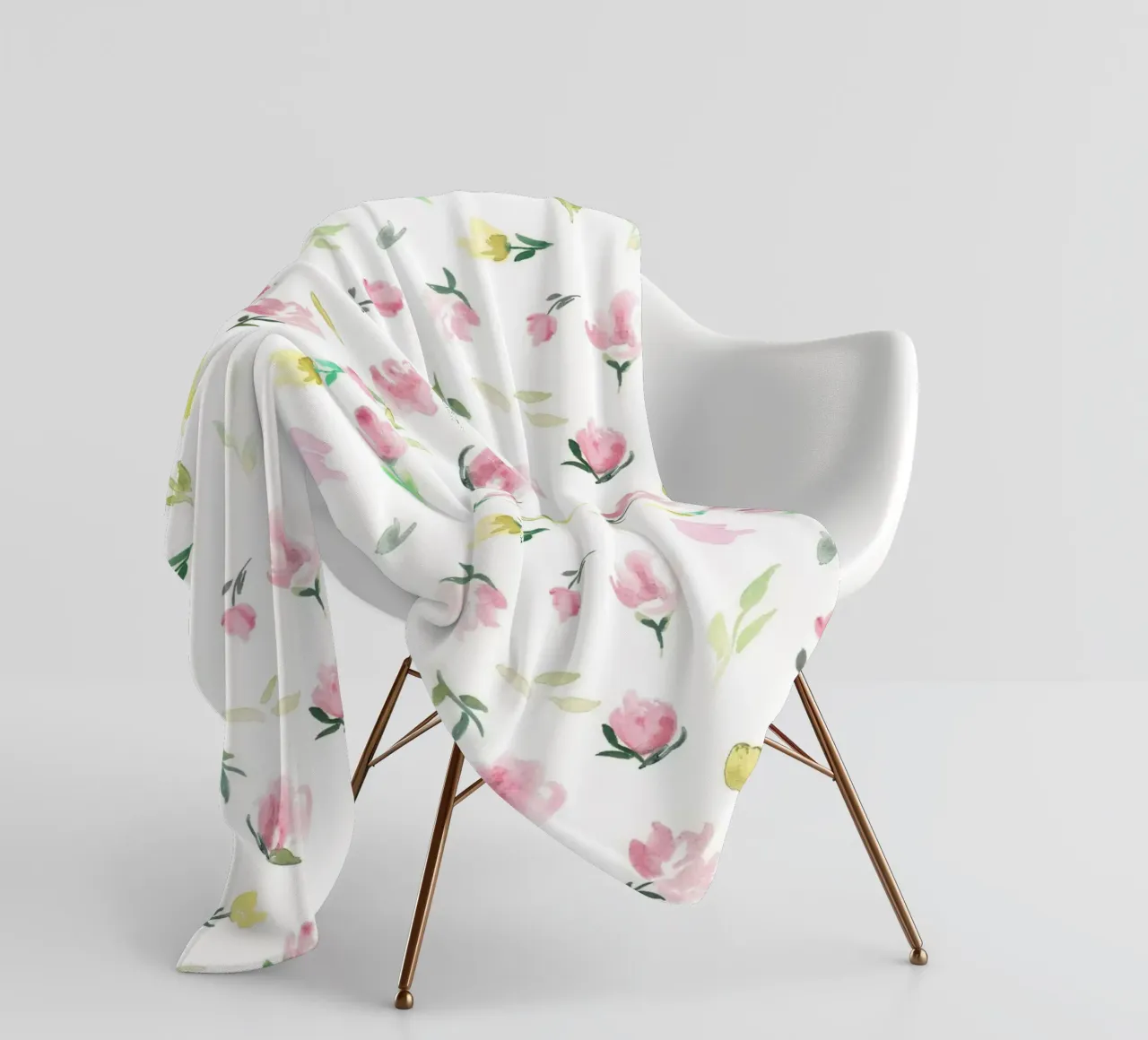 Tiny Watercolor Flowers Pattern coperta in pile da anisillustration