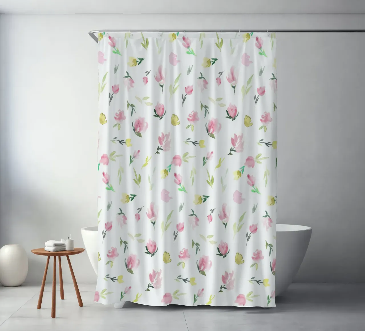 Tiny Watercolor Flowers Pattern tenda da doccia da anisillustration