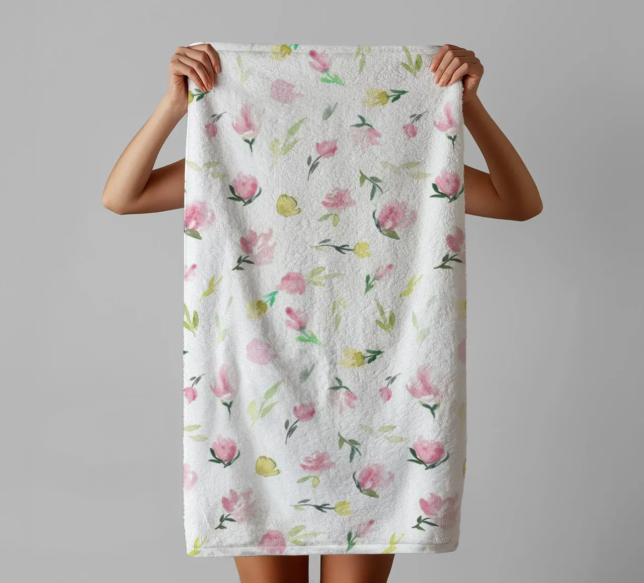 Tiny Watercolor Flowers Pattern asciugamano da bagno da anisillustration