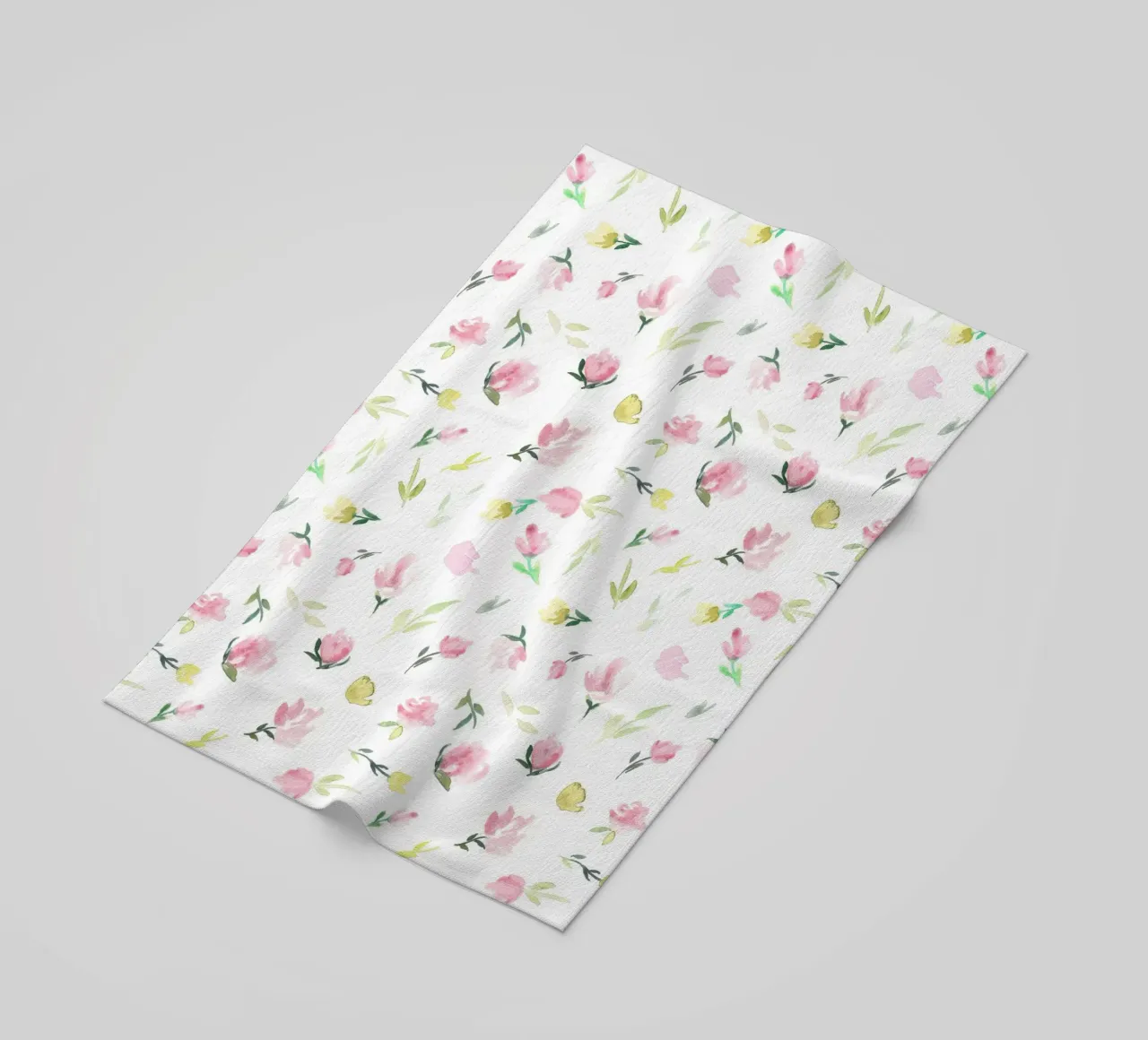 Tiny Watercolor Flowers Pattern telo mare da anisillustration