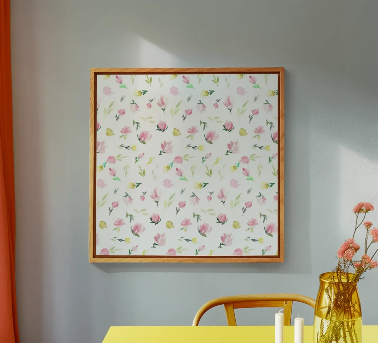 Tiny Watercolor Flowers Pattern plexiglass da anisillustration