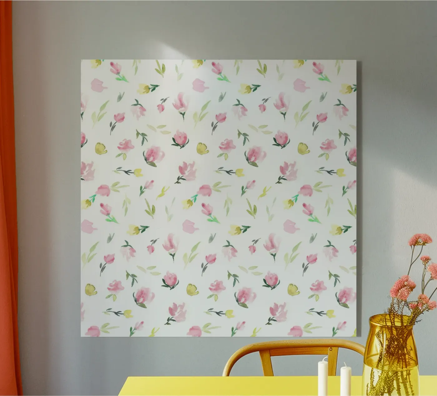 Tiny Watercolor Flowers Pattern acryl van anisillustration