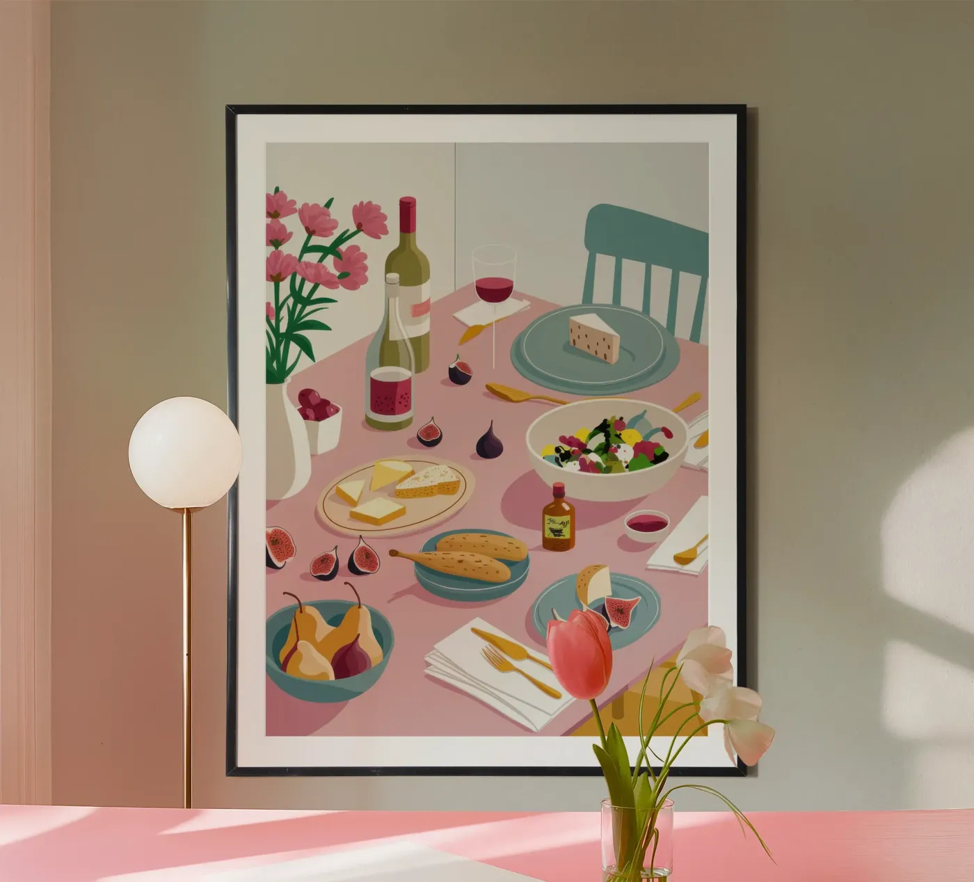 Elegant Dining Setup poster by Bring Hues