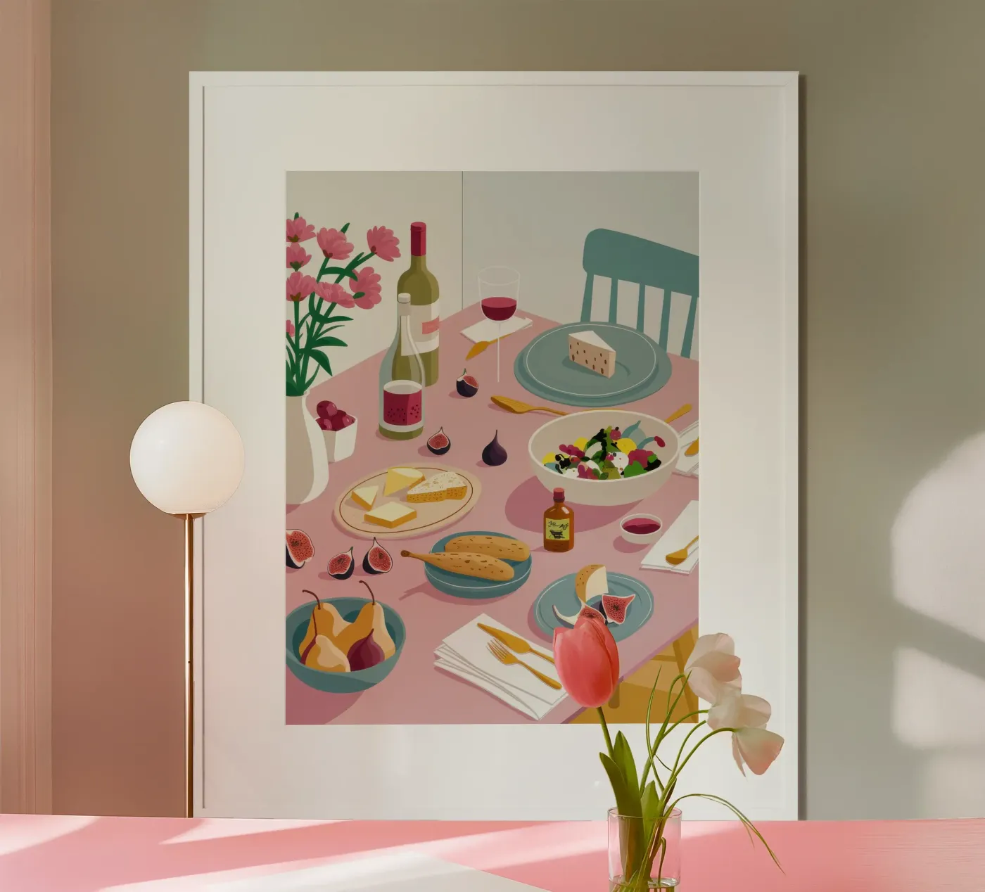 Elegant Dining Setup poster by Bring Hues