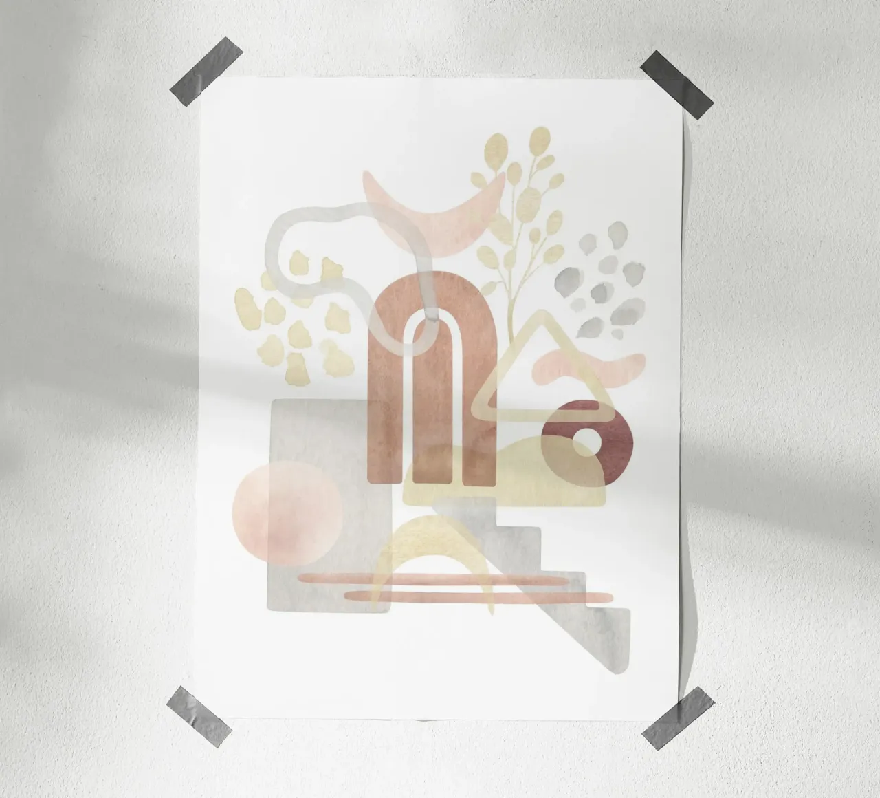 Abstract forms - Modern art poster by Whole©