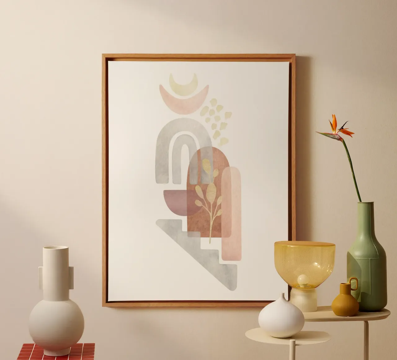Abstrakte Geometrie - Boho Chic canvas by Whole©
