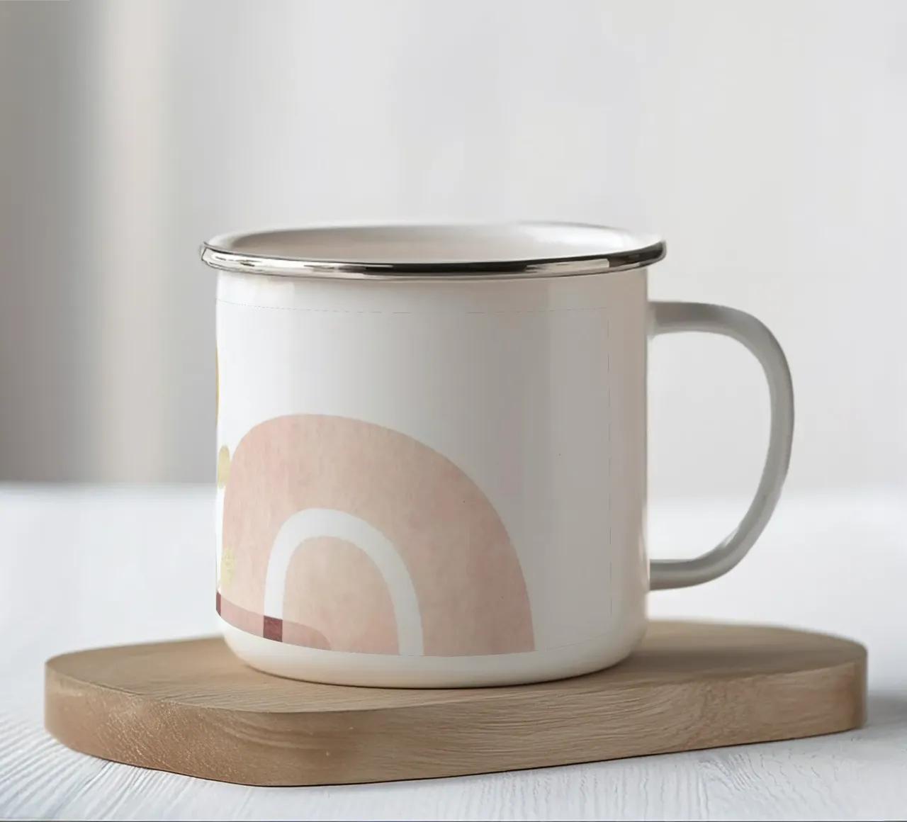 Boho astratto - Eleganza geometrica tazza in smalto da Whole©