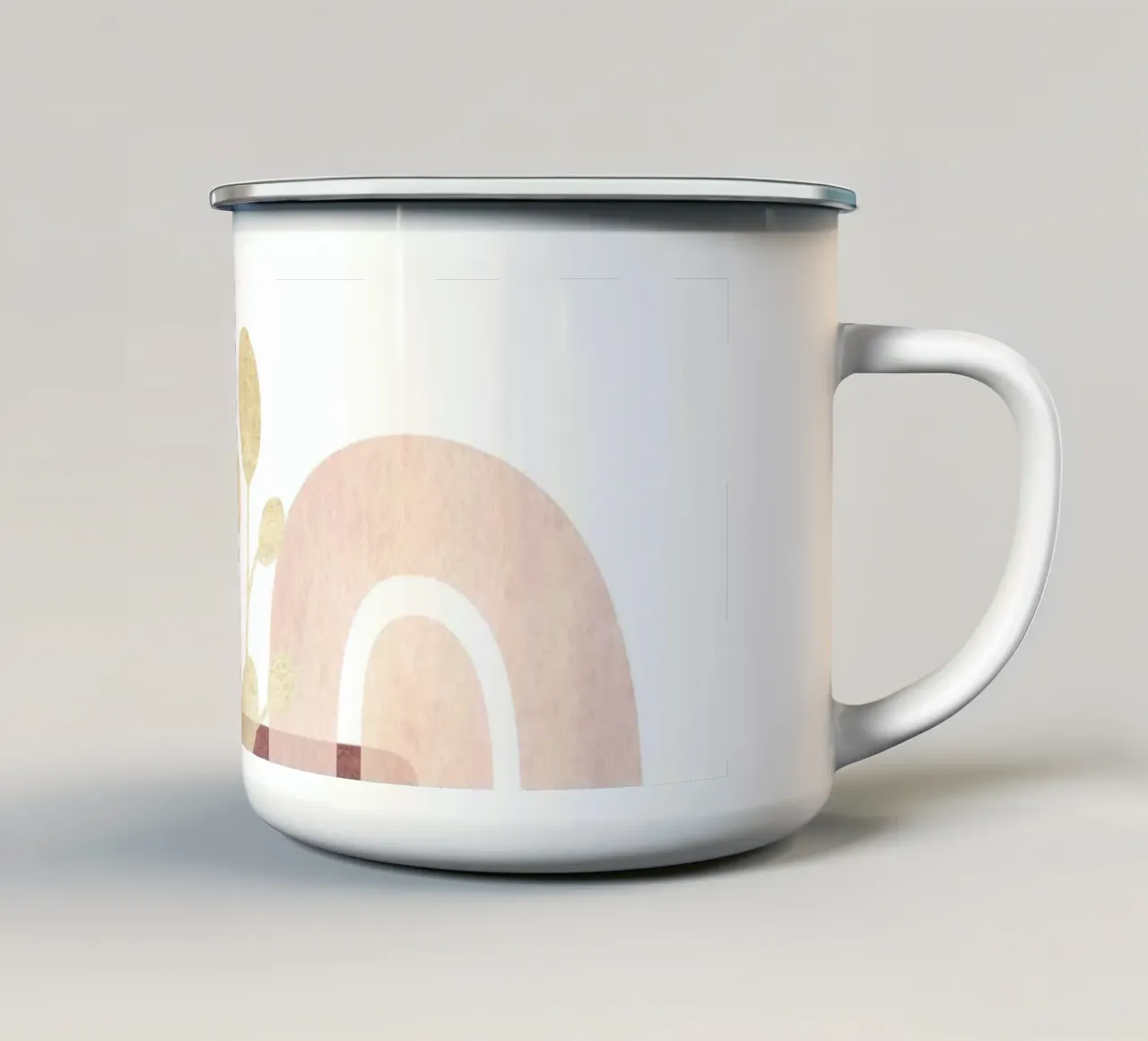 Boho astratto - Eleganza geometrica tazza in smalto da Whole©
