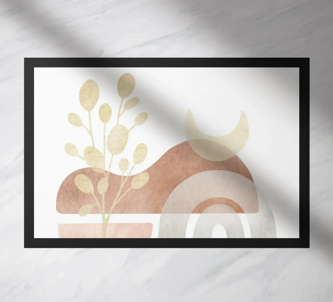 Abstract boho composition - natural elegance doormat by Whole©