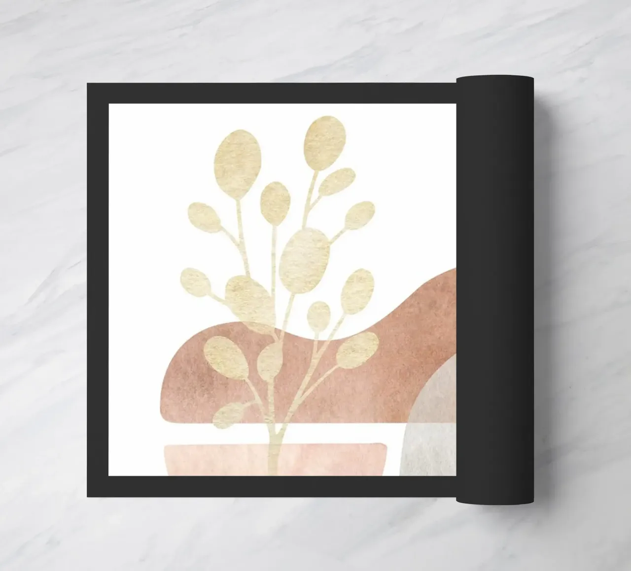 Abstract boho composition - natural elegance doormat by Whole©