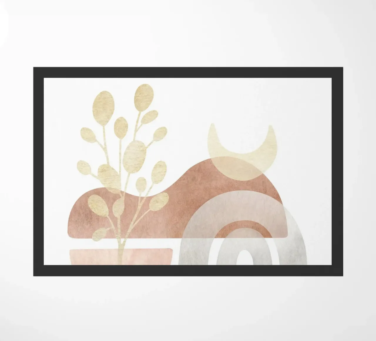 Abstract boho composition - natural elegance doormat by Whole©