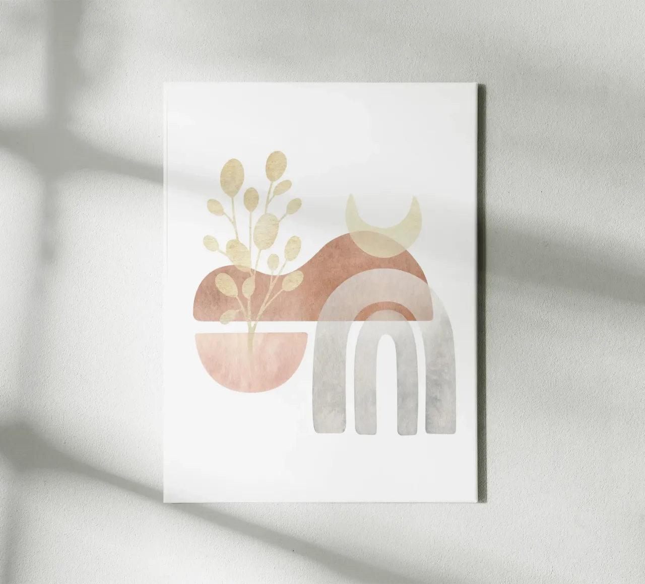 Abstracte boho compositie - natuurlijke elegantie canvas van Whole©