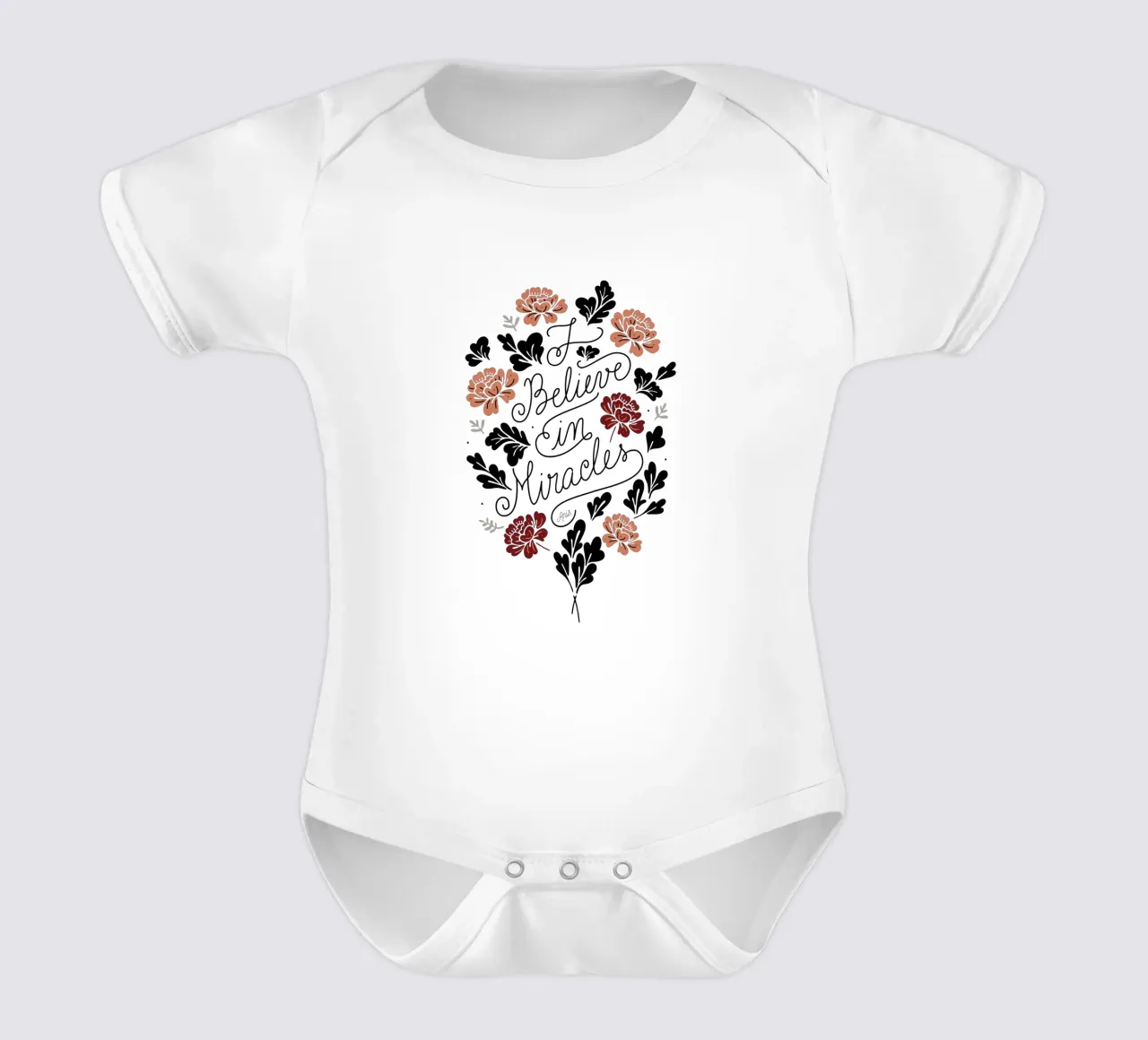 I Believe in Miracles body neonato maniche corte da anisillustration