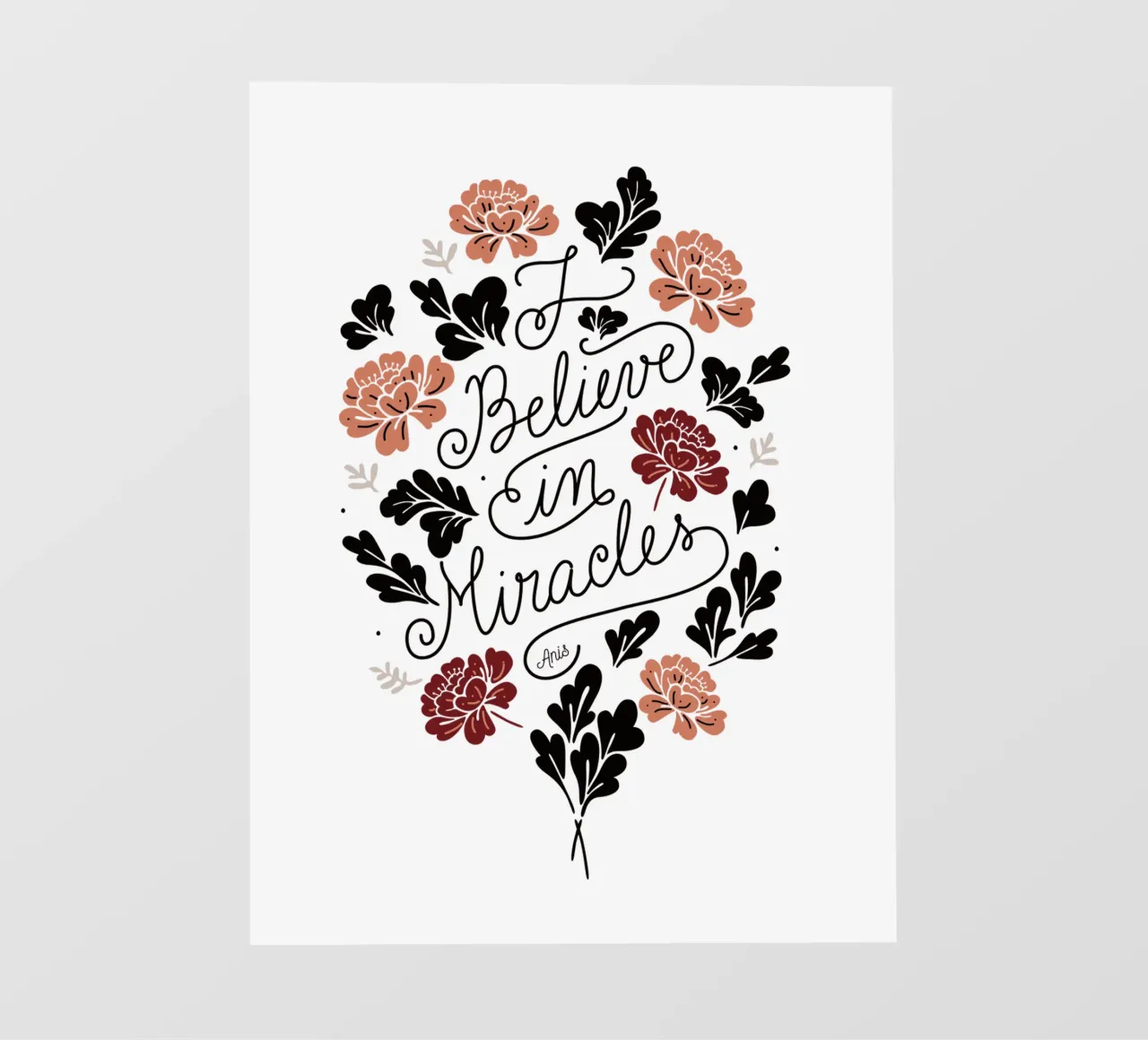 I Believe in Miracles telo in pvc da anisillustration