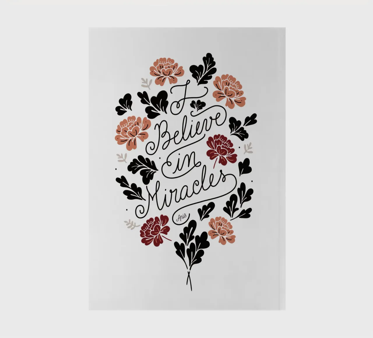 I Believe in Miracles notebook by anisillustration