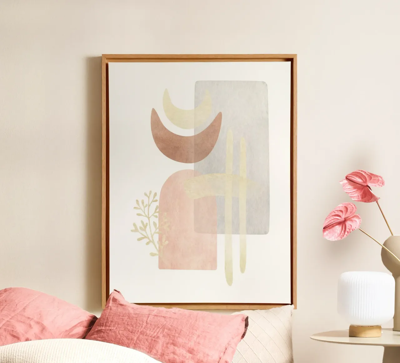 Abstract shapes - boho minimalism canvas by Whole©