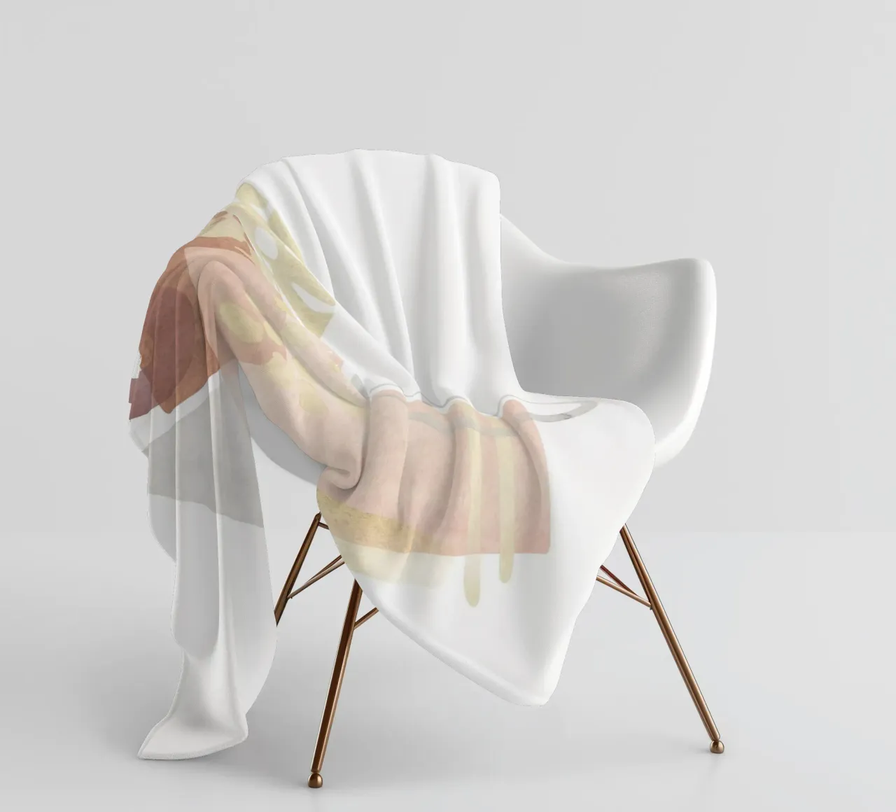 Monstera astratta - Stile Boho coperta in pile da Whole©