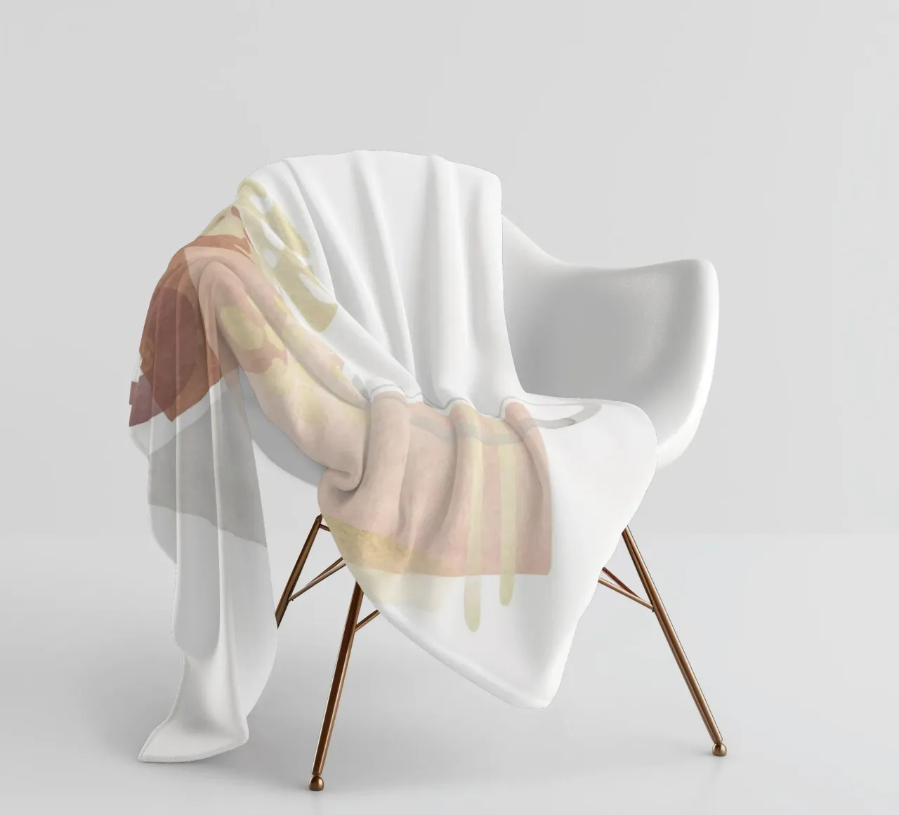 Monstera astratta - Stile Boho coperta in pile da Whole©