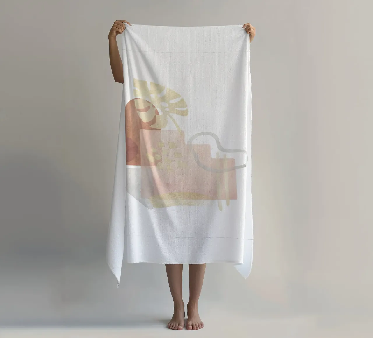 Monstera Abstract - Boho Style beach towel by Whole©