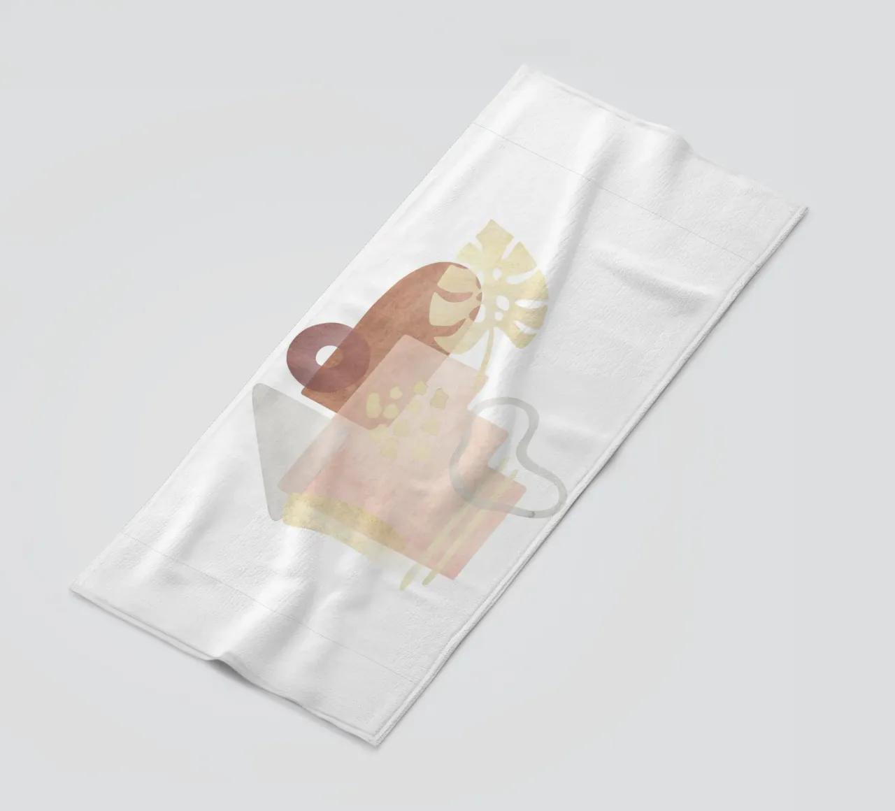 Monstera Abstract - Boho Style beach towel by Whole©
