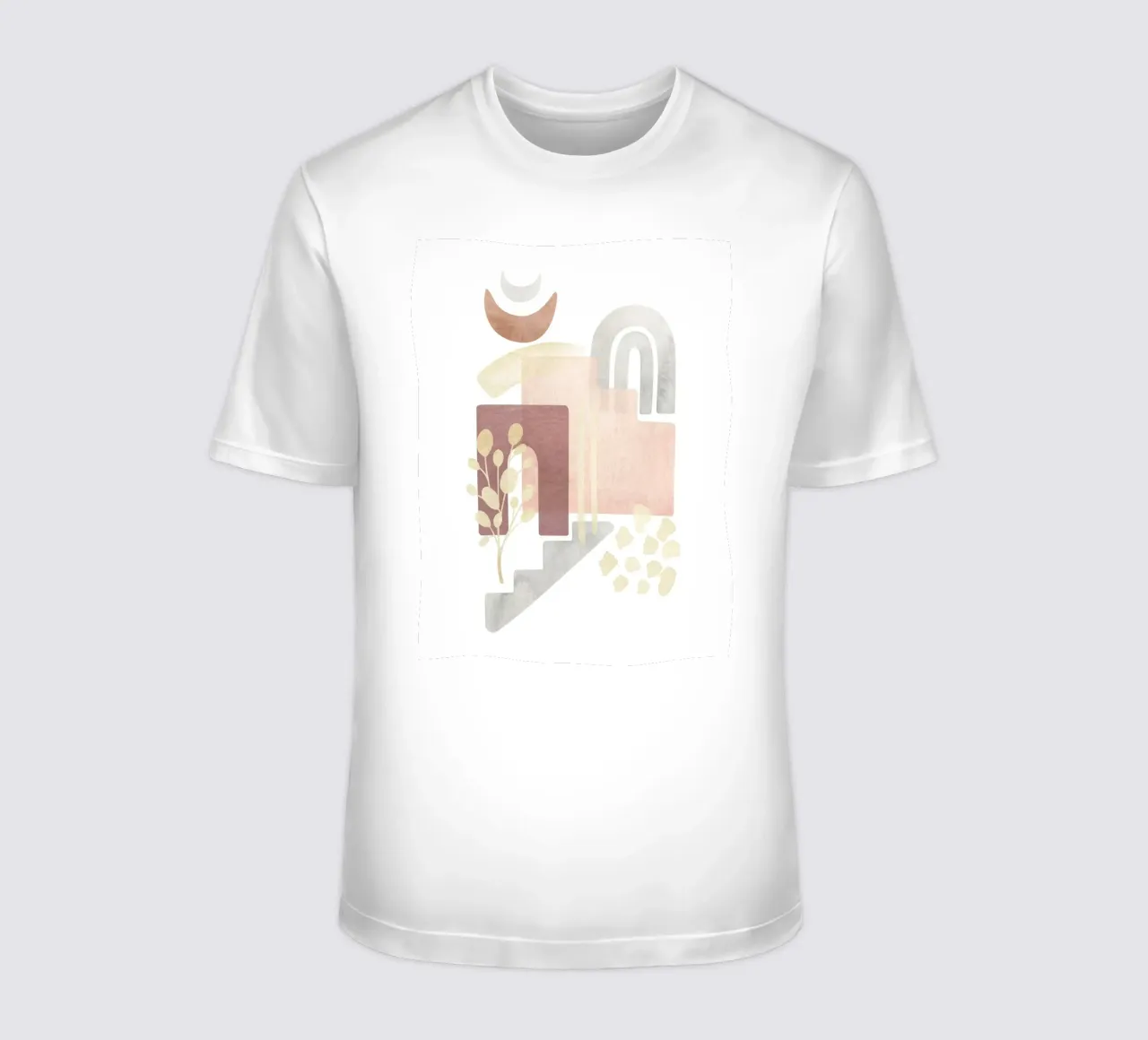 Abstrakte Formen - Boho Kunst T-Shirt von Whole©
