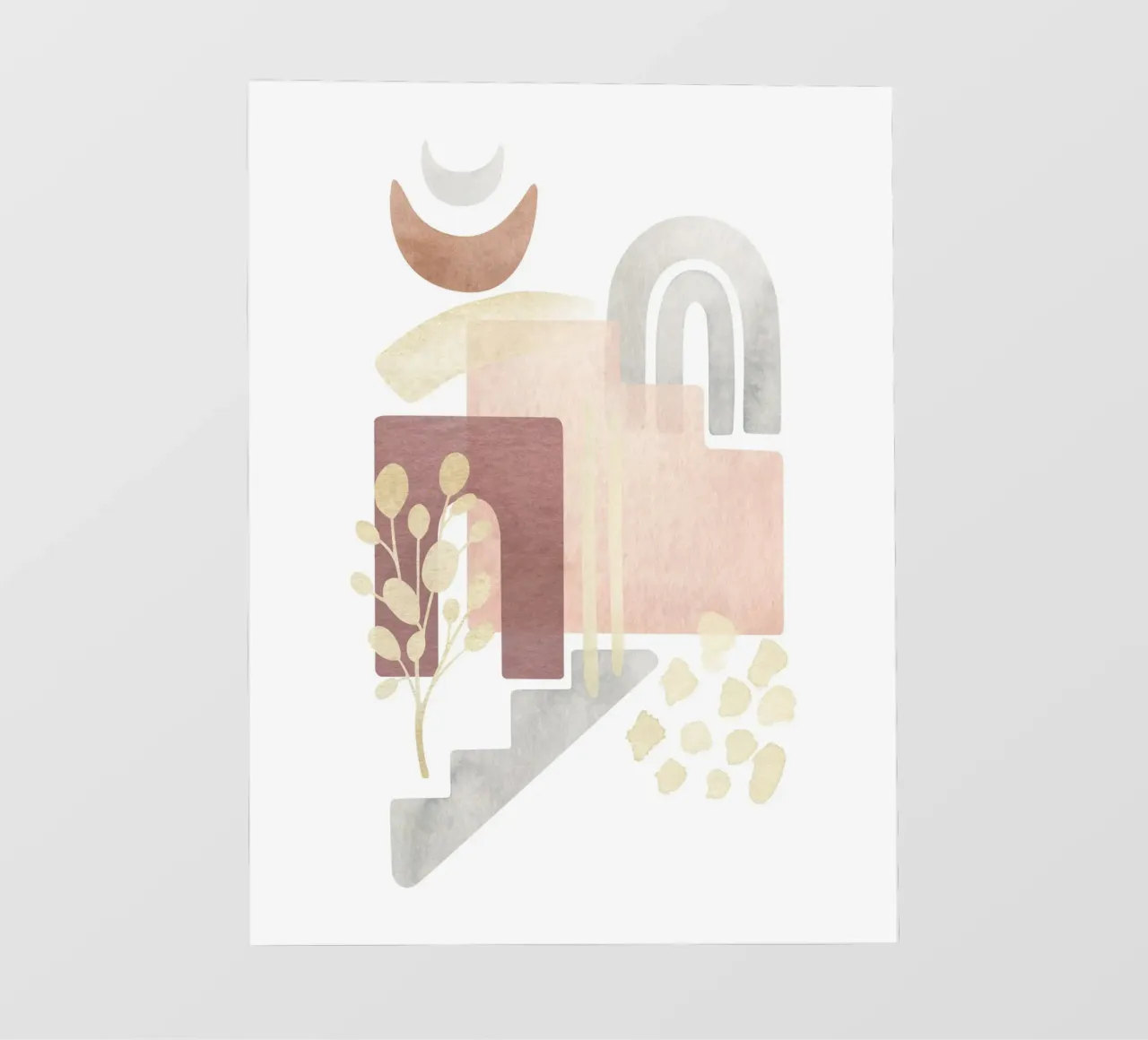 Abstract shapes - Boho art photo wallpaper by Whole©