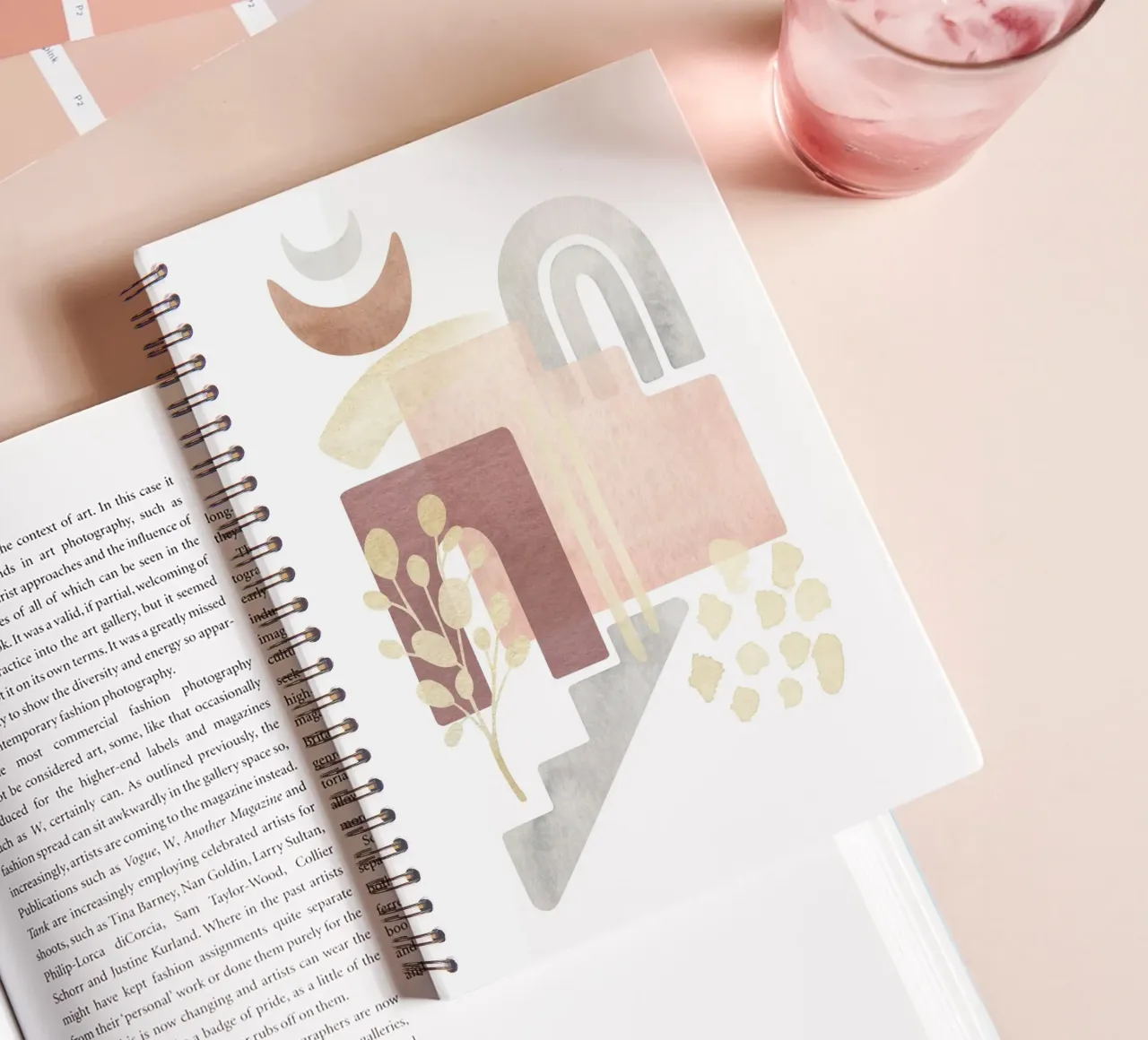 Abstract shapes - Boho art spiral notebook by Whole©