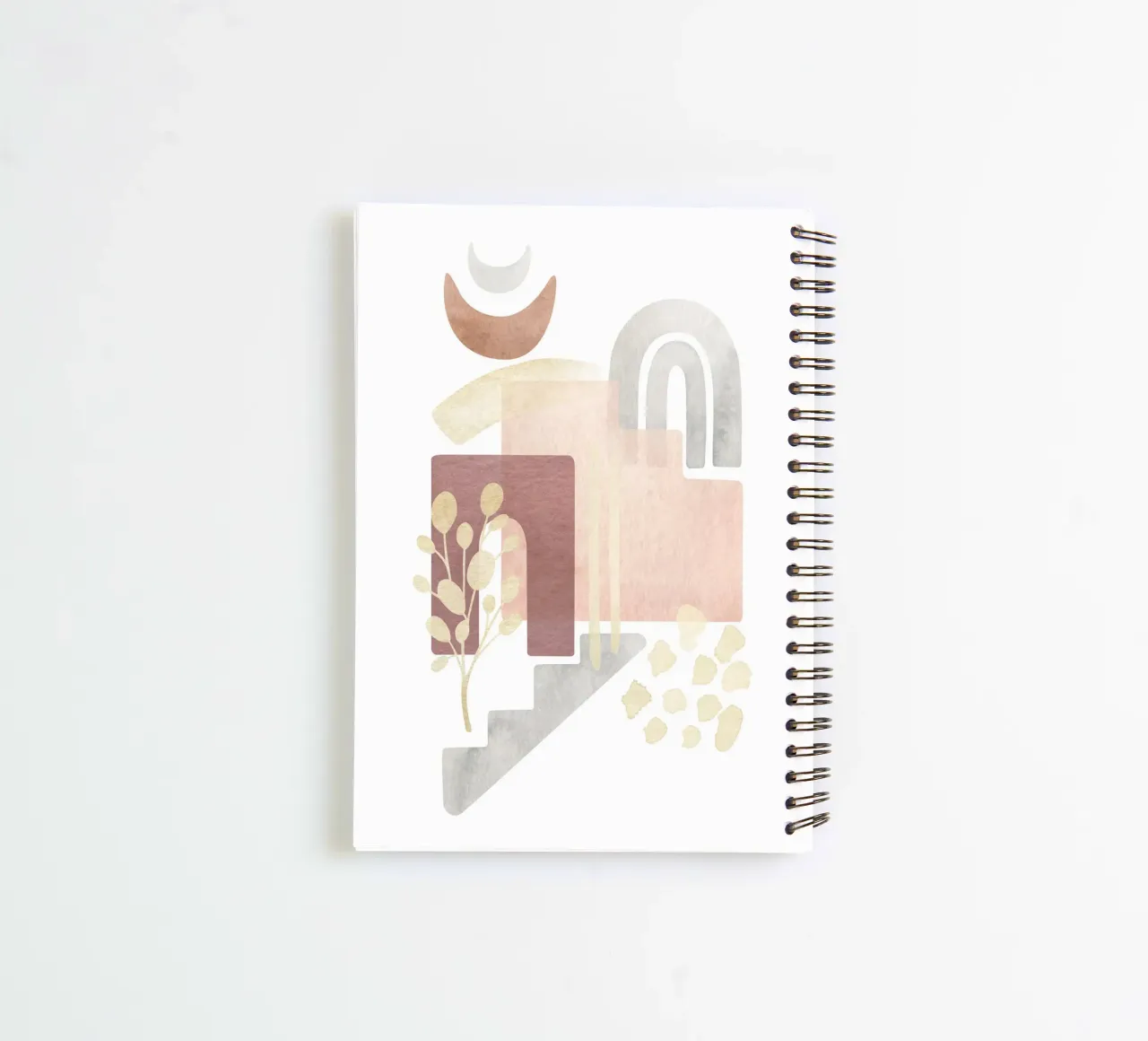 Abstract shapes - Boho art spiral notebook by Whole©