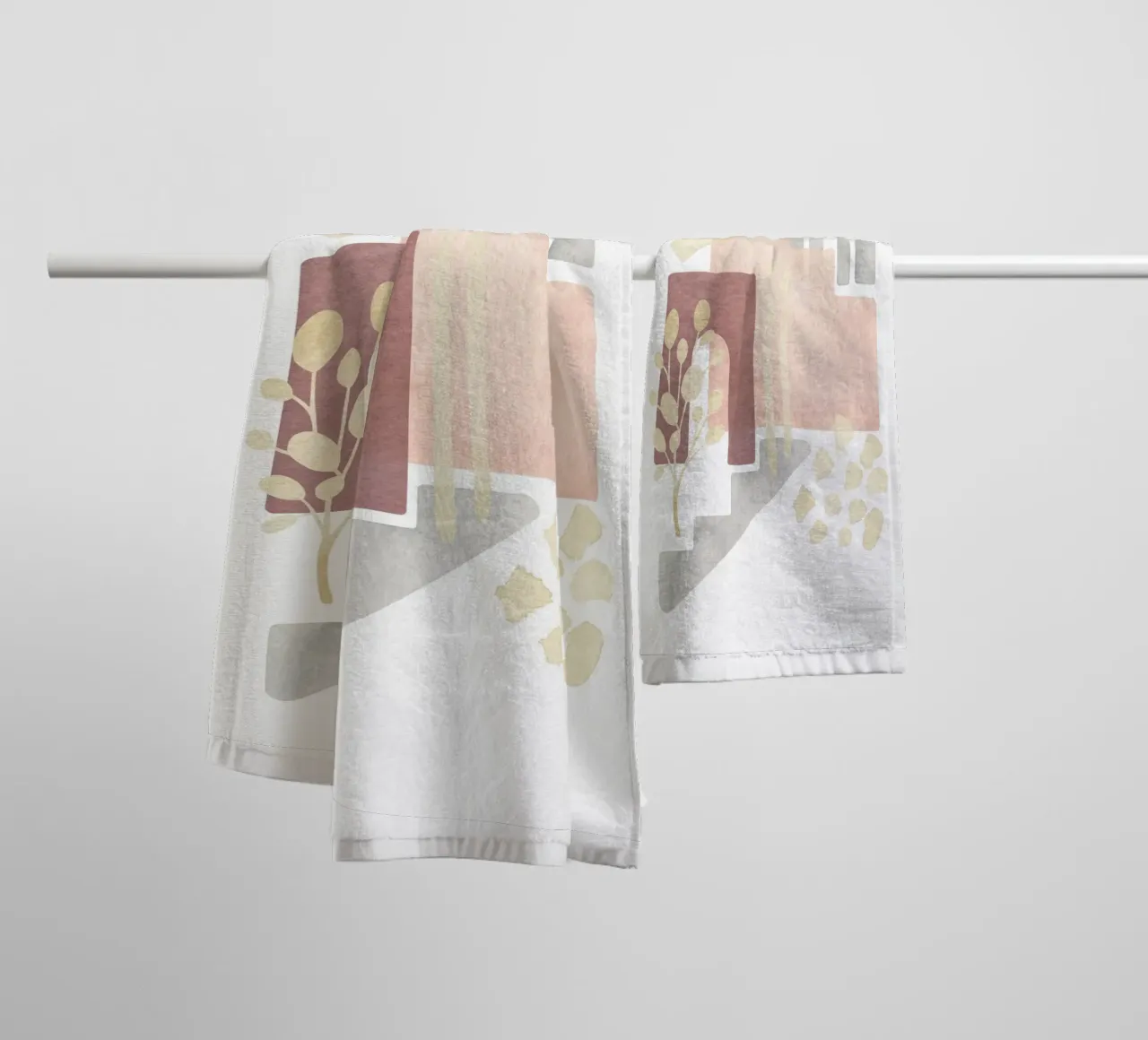 Abstract shapes - Boho art towel by Whole©