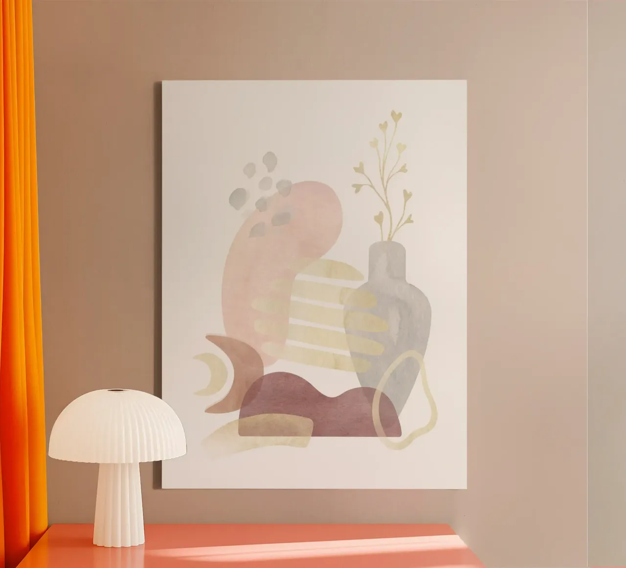 Abstrakte Vase - Boho Art canvas by Whole©