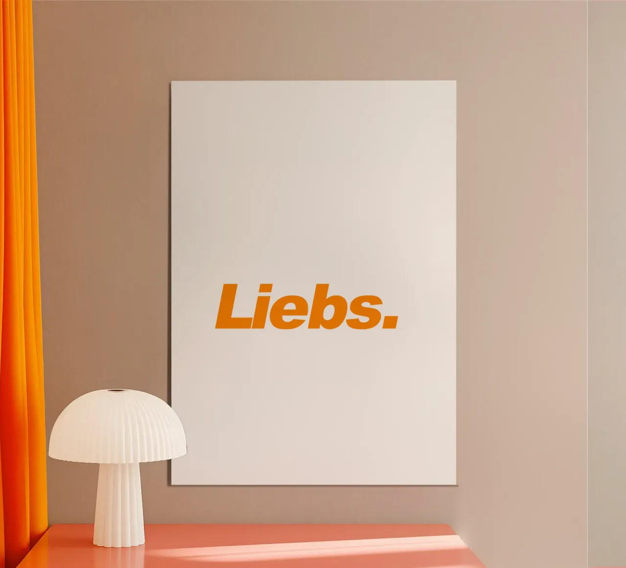 Liebs - orange alu-dibond by artbox44