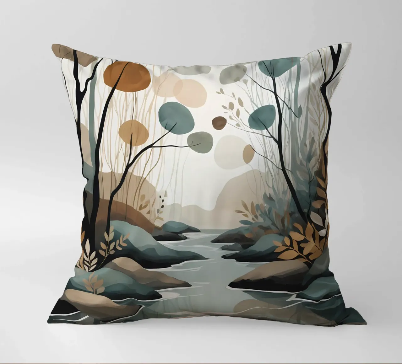 Ruscello sereno cuscino da Artistic-shop