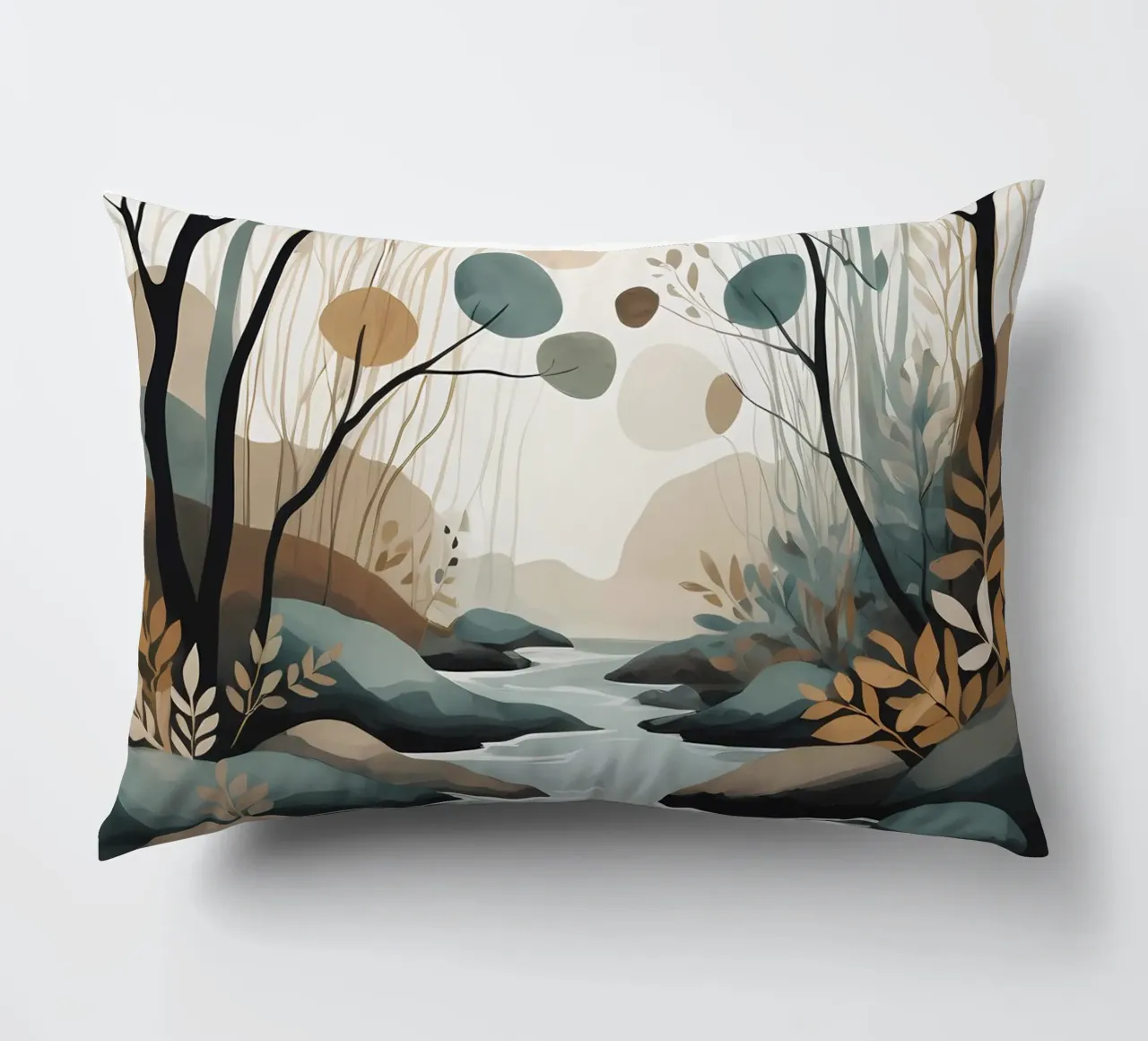 Ruscello sereno cuscino da Artistic-shop
