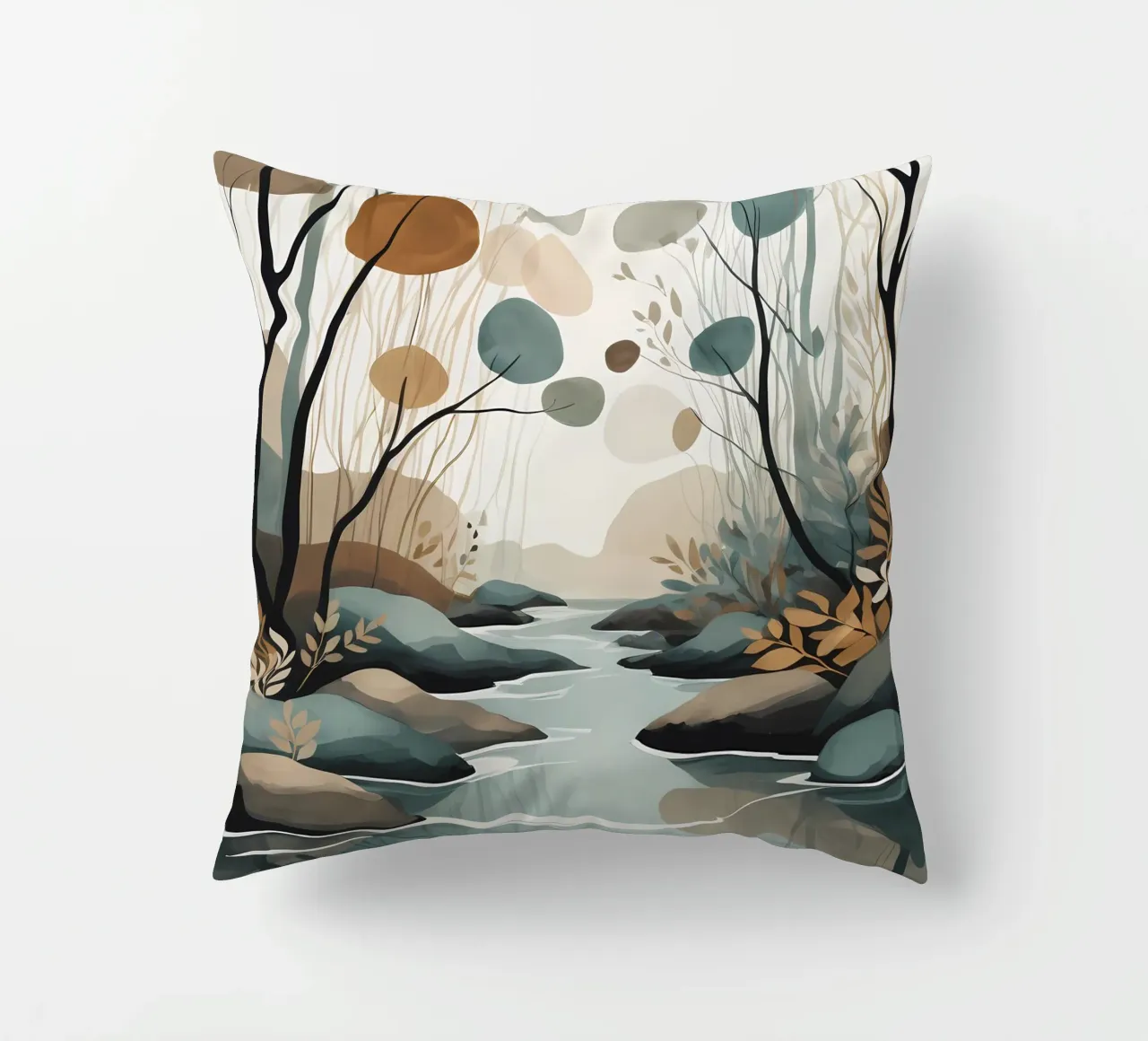 Ruscello sereno cuscino da Artistic-shop
