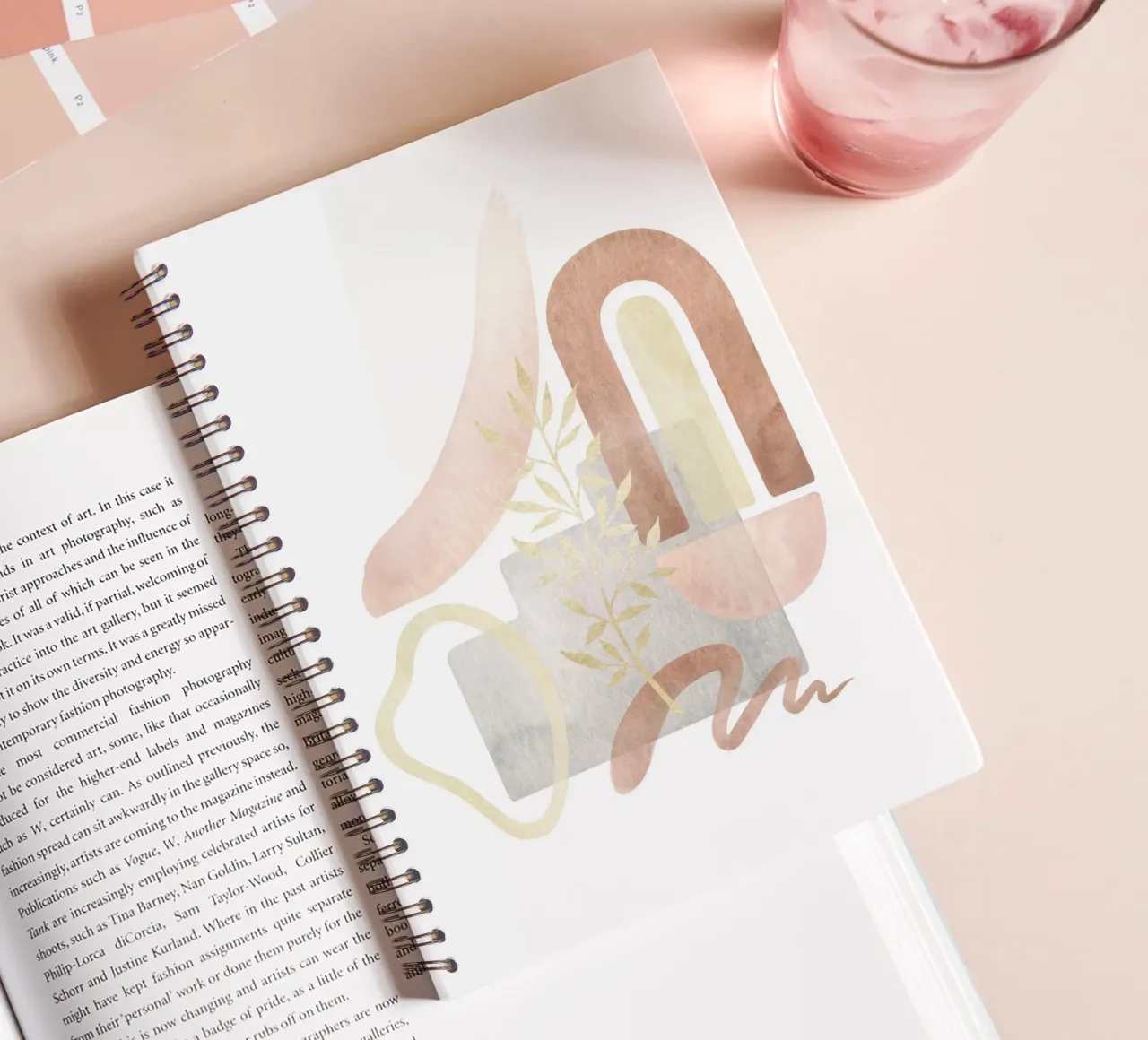 Abstract shapes - boho harmony spiral notebook by Whole©
